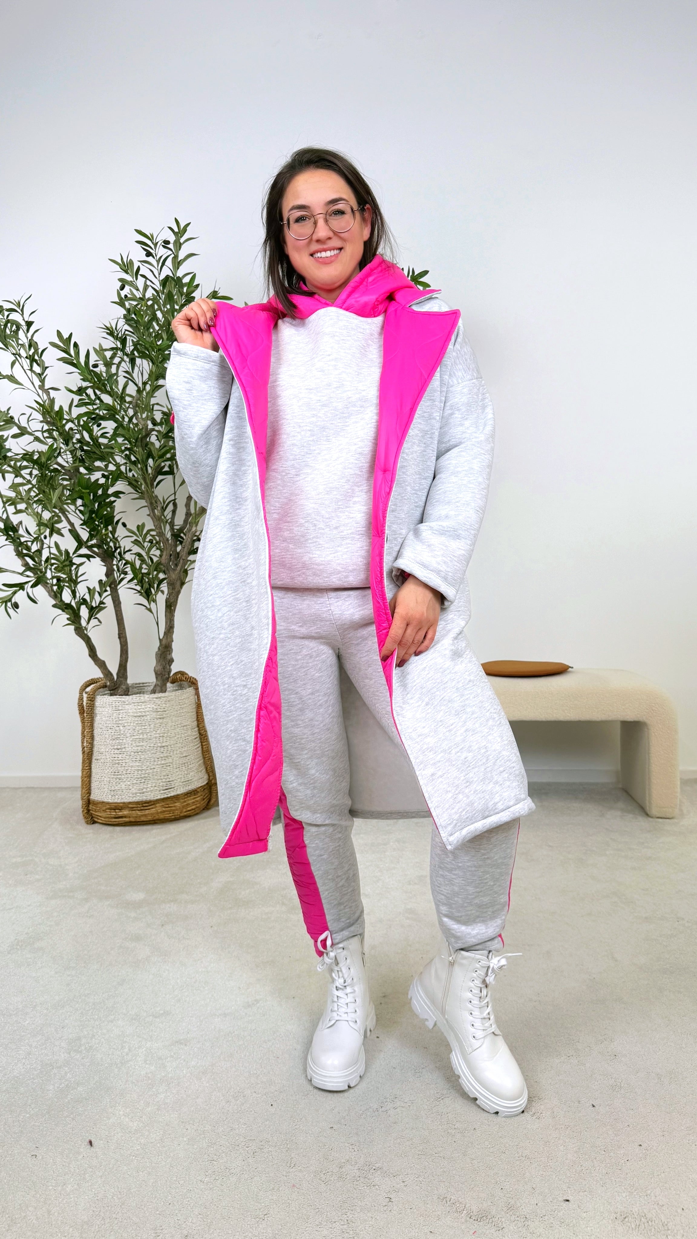 Mantel Statement Collar *Hellgrau*