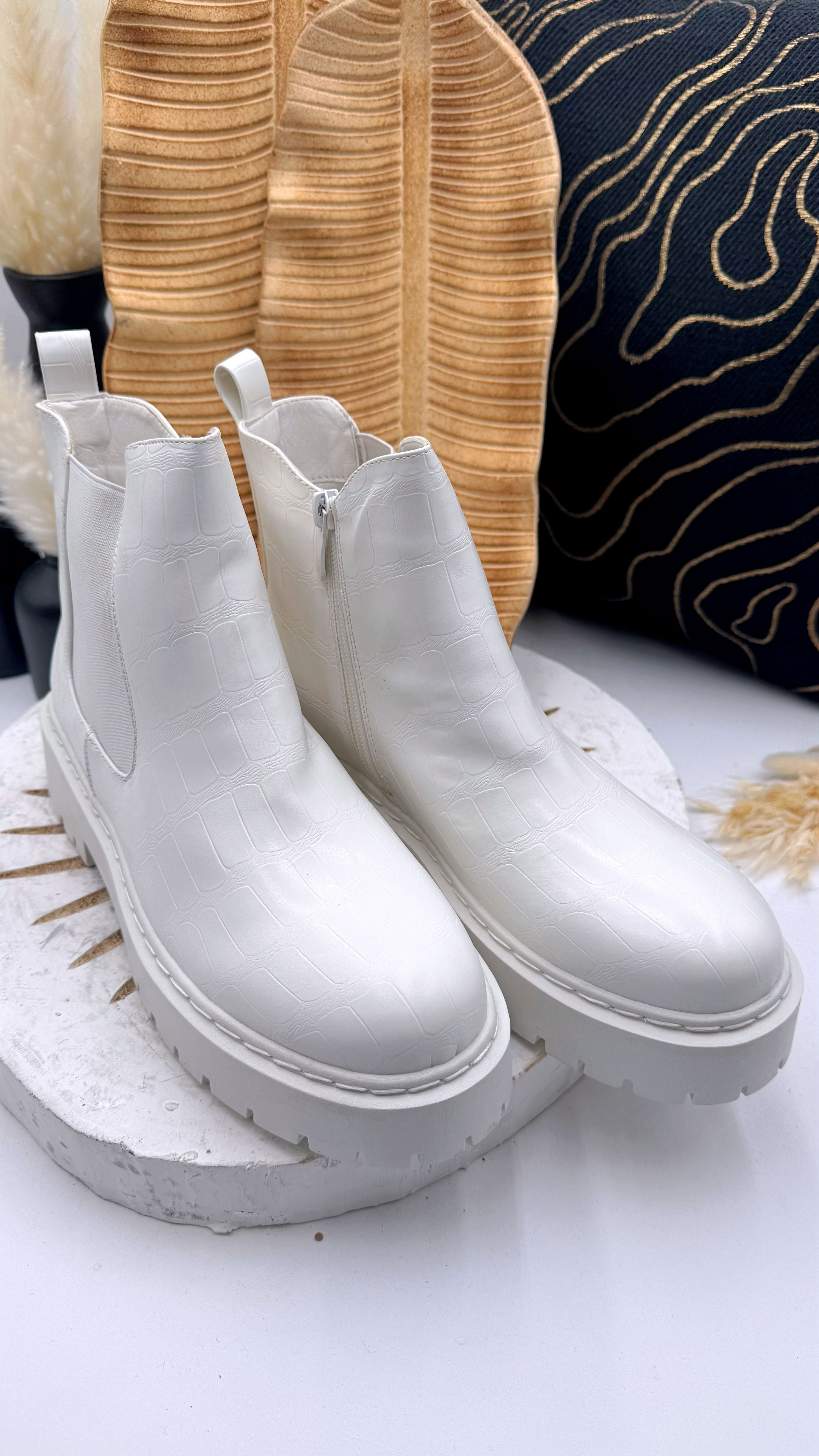 Boots Clear White