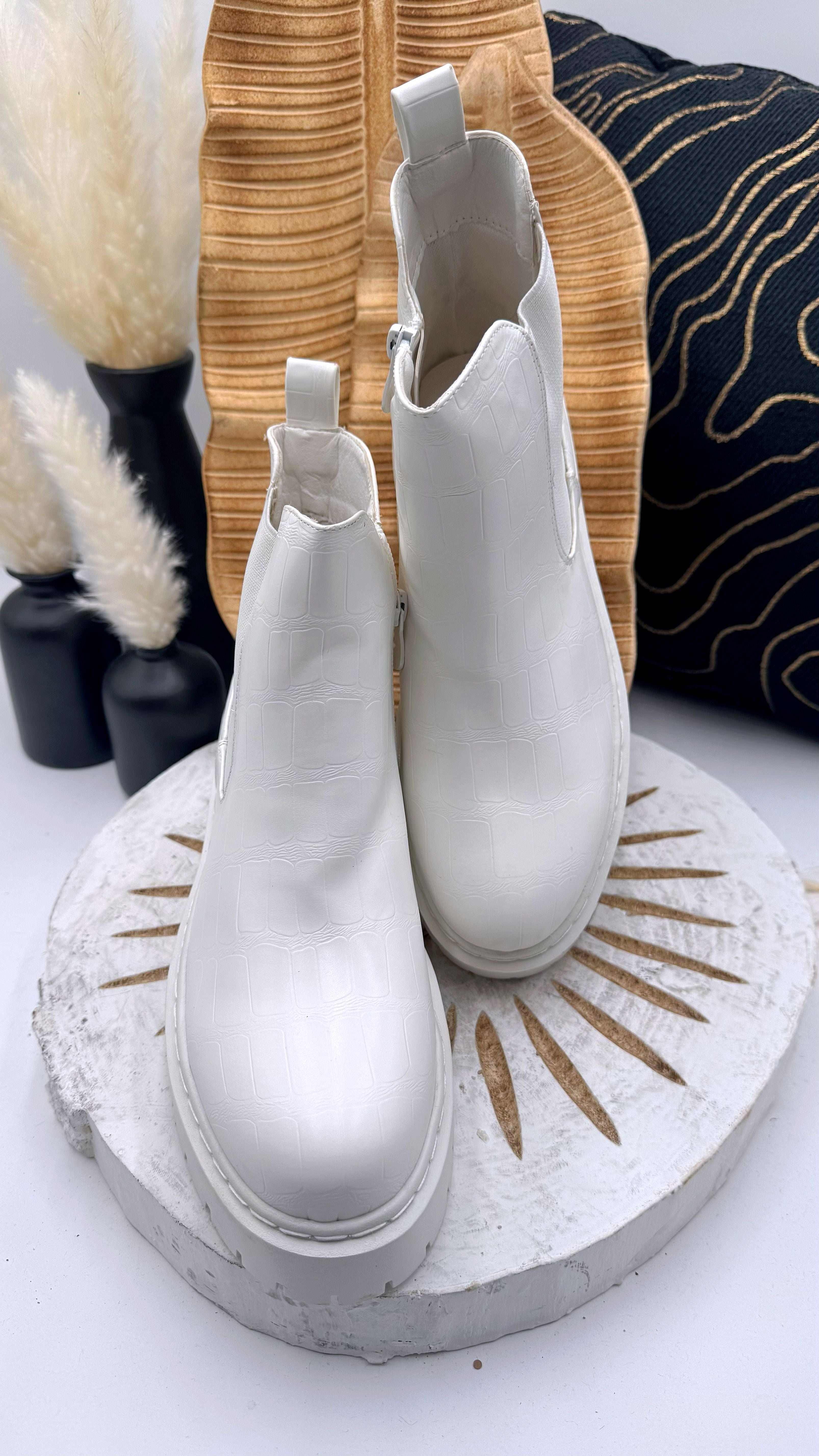 Boots Clear White