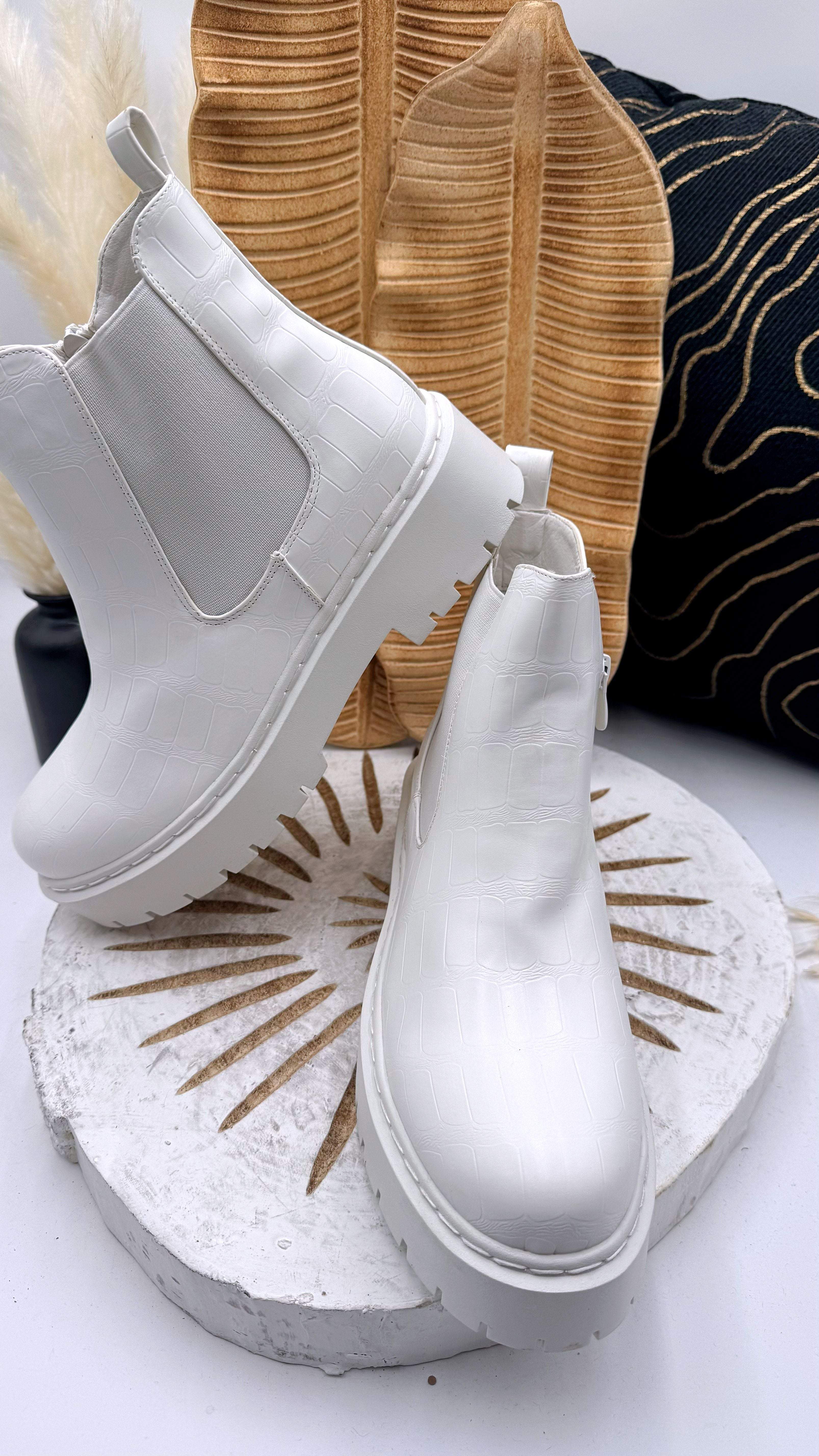 Boots Clear White