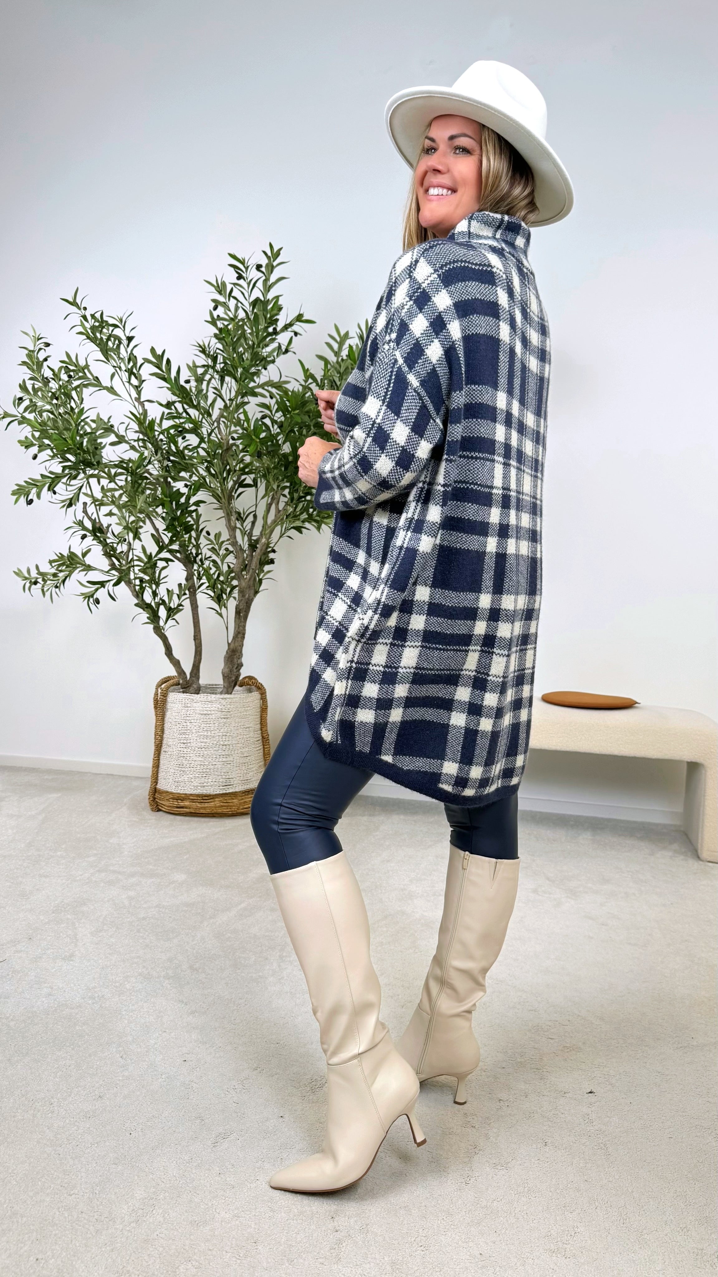 Leggings Leather Luxe *Dunkelblau*