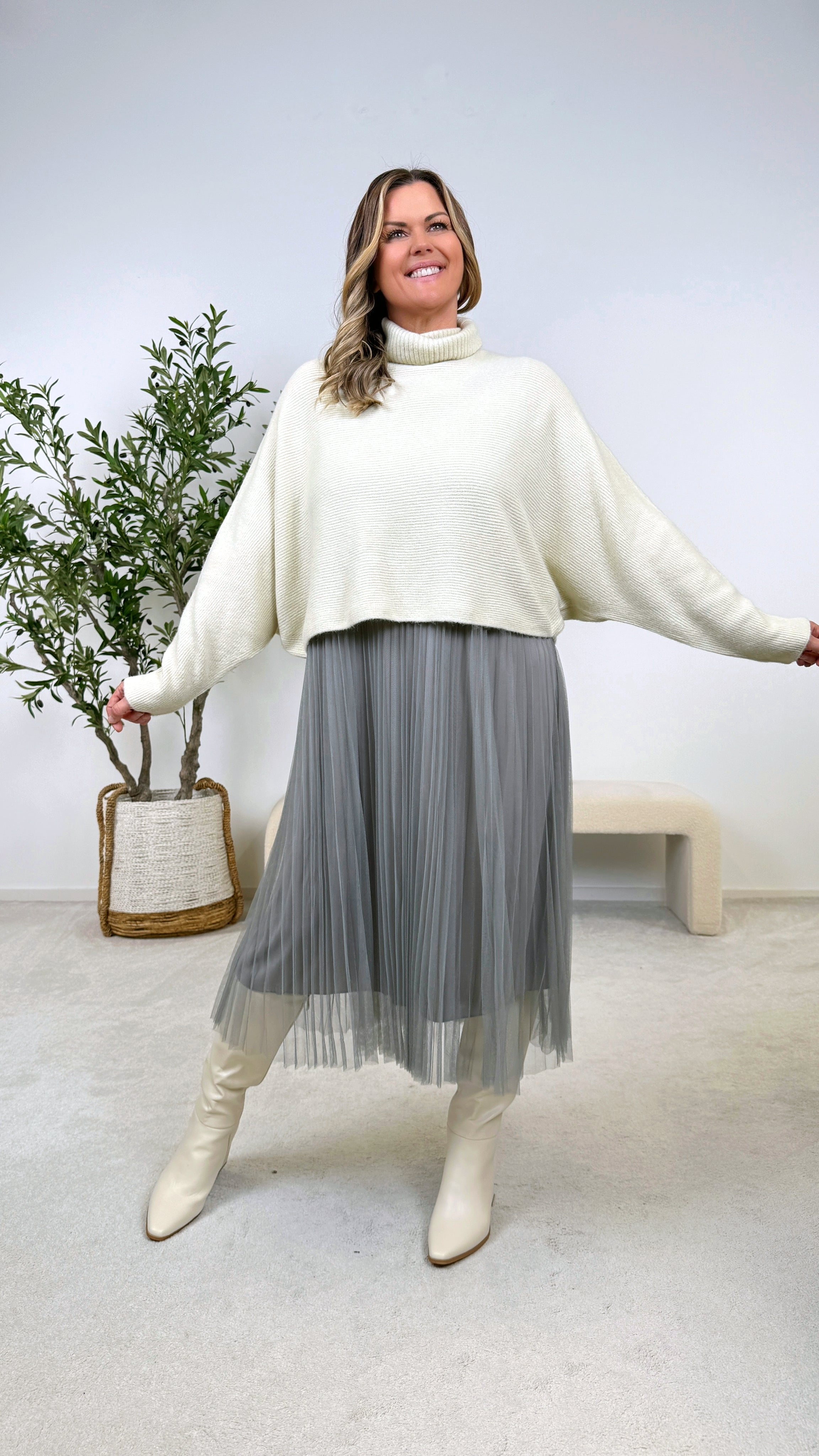 Kleid Dream Flow *Grau* Q1