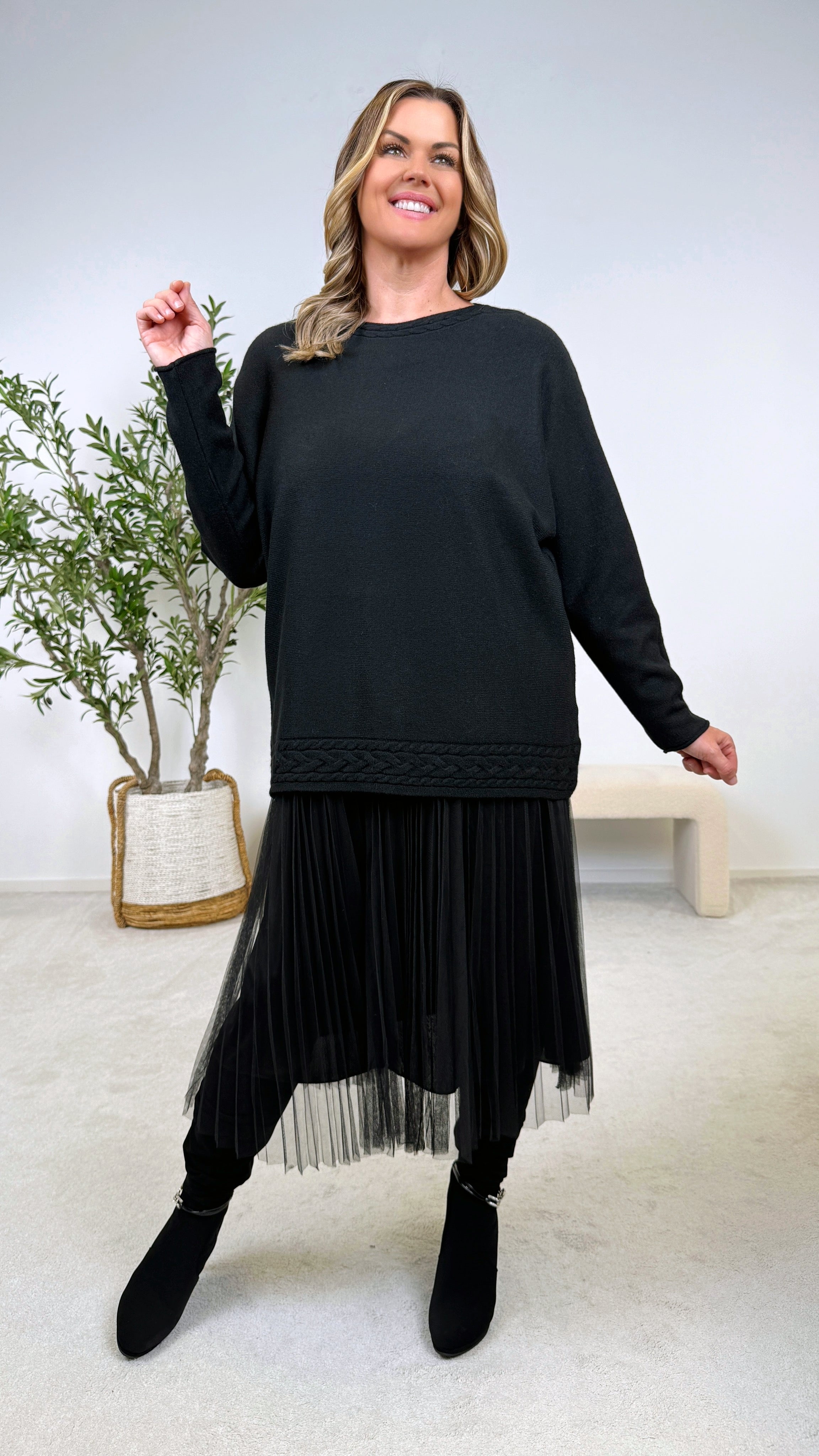 Strickpullover Soft Balance *Schwarz* Z088