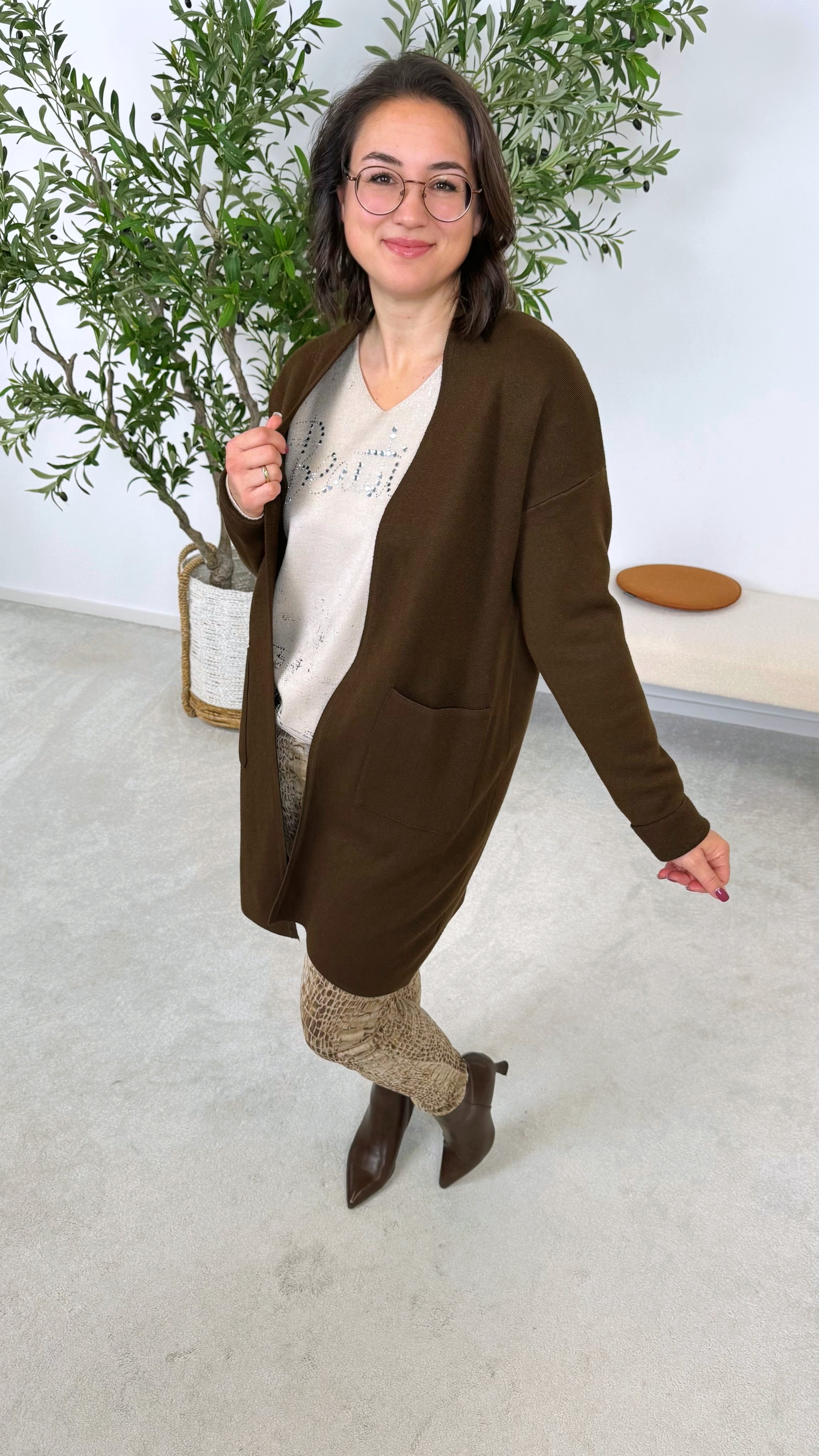 Strickjacke Ivory Touch *Schoko*