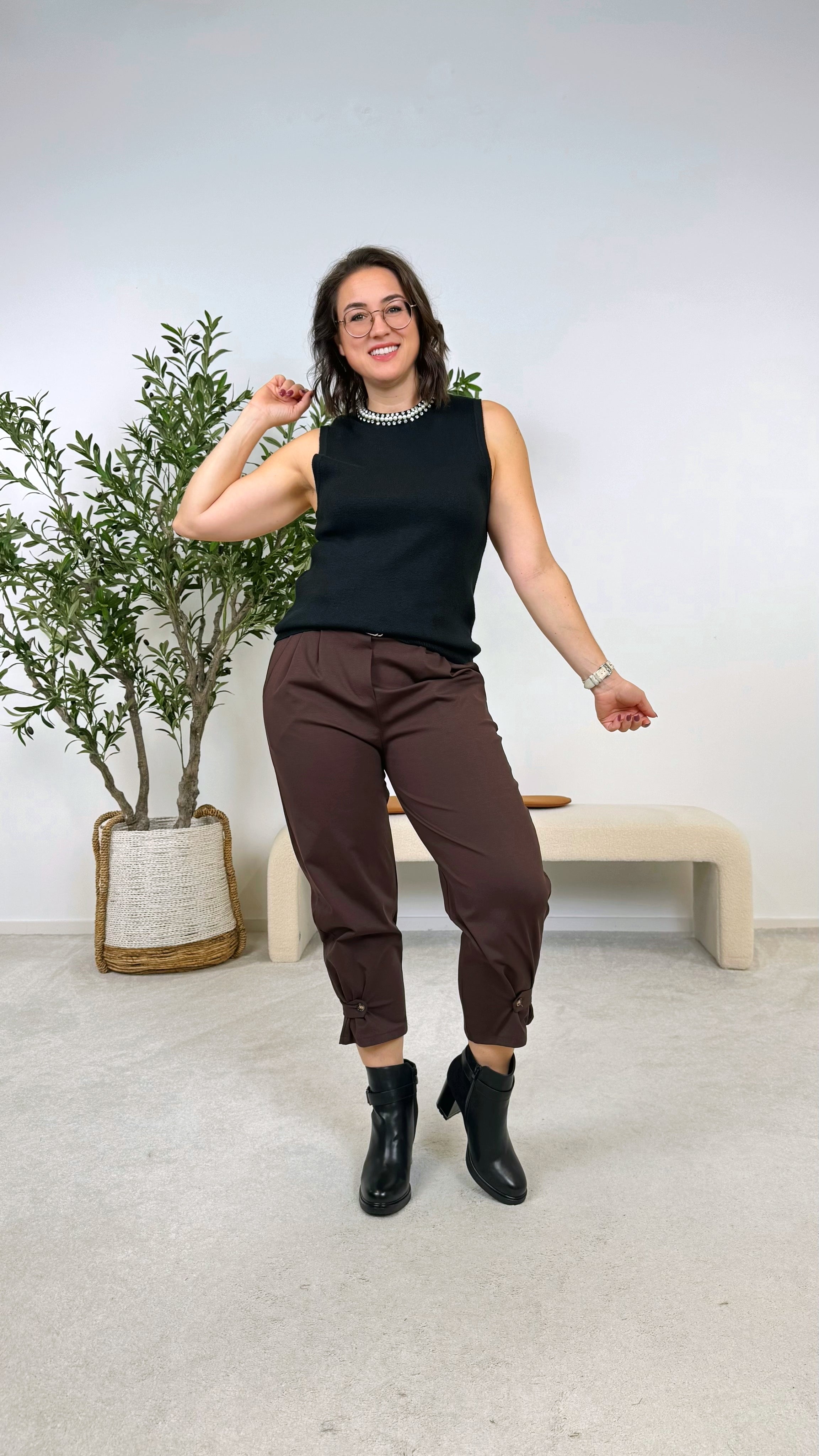 Strick-Top Shine Affair *Schwarz*