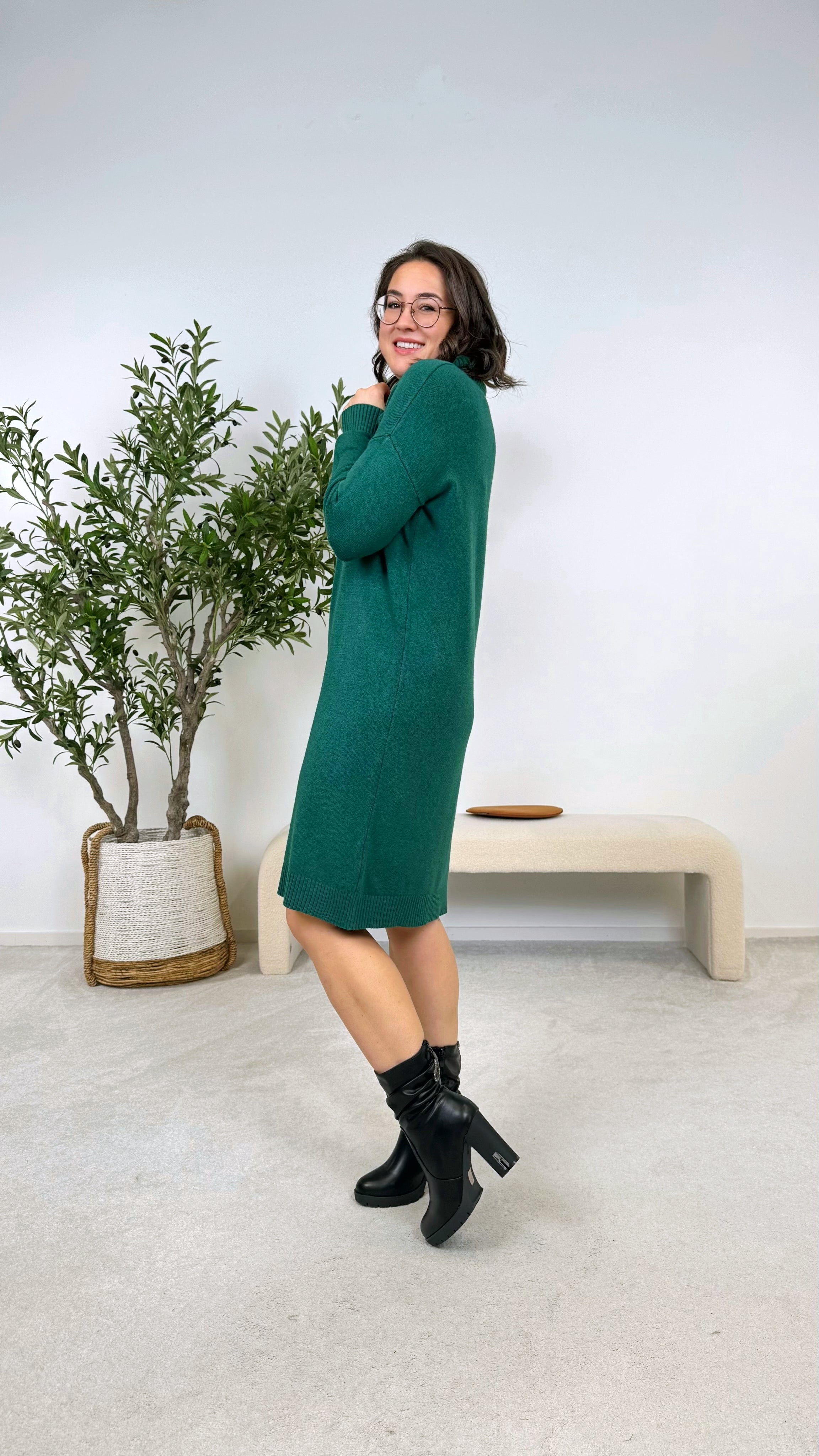 Strickkleid Shiny Power *Grün*