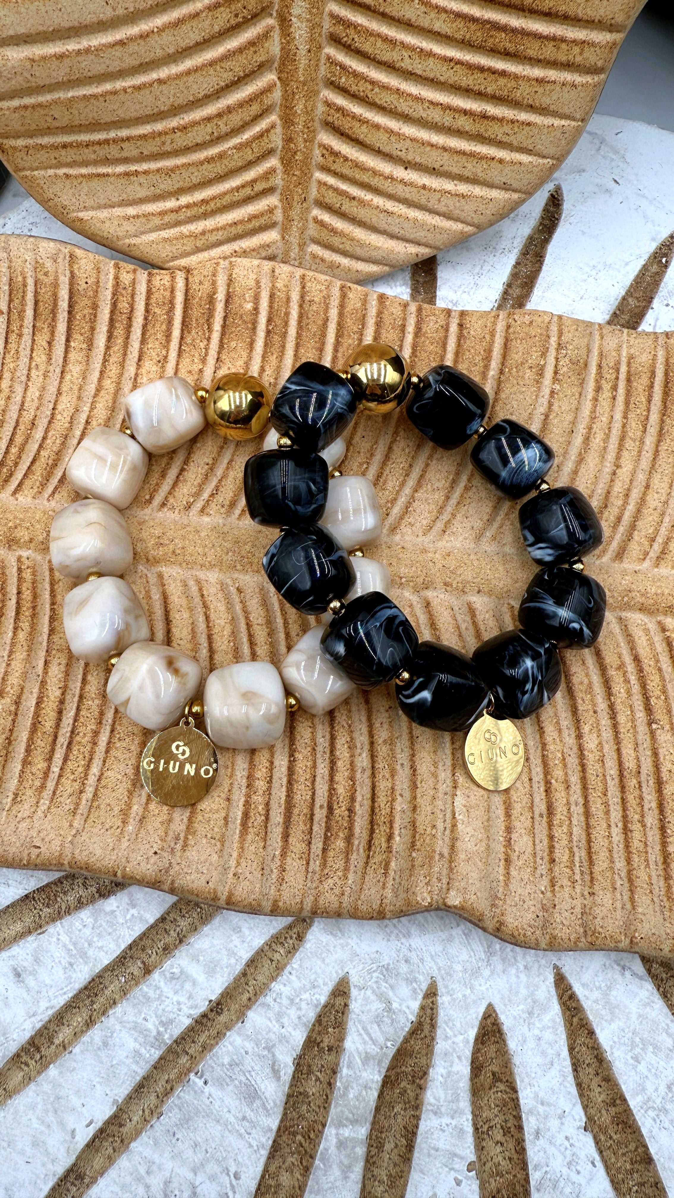 Armband Glamora Cube *Beige*