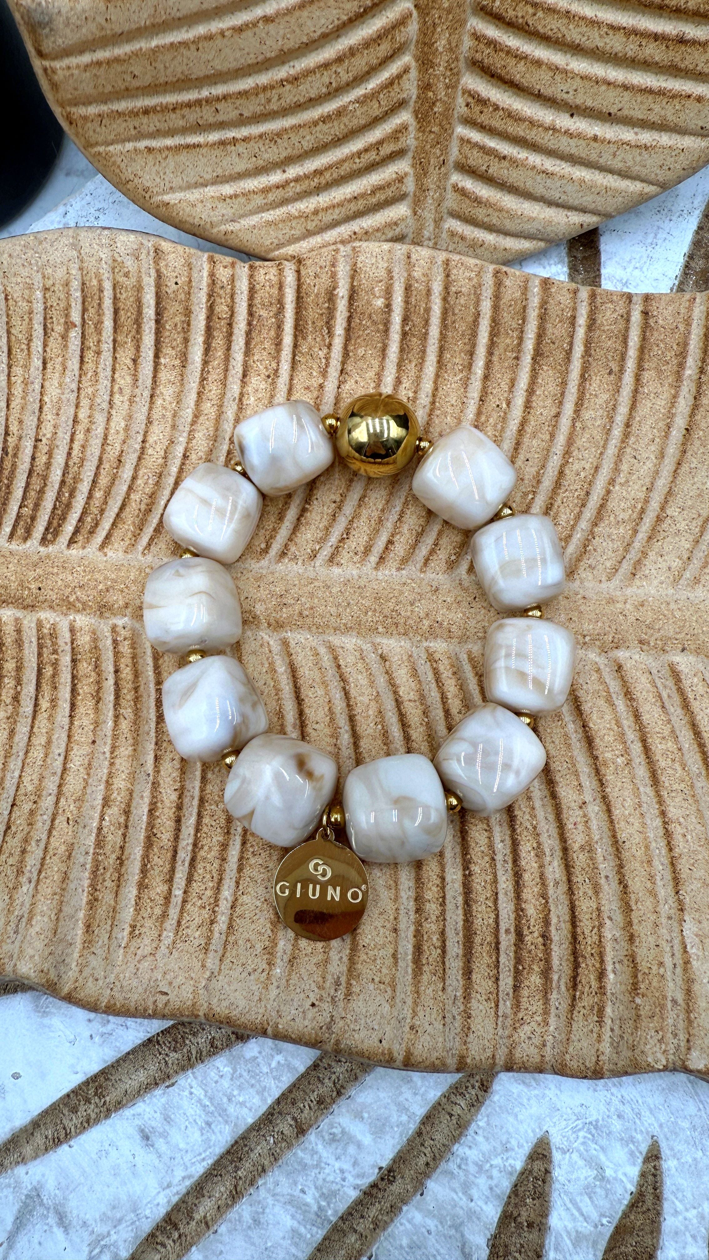 Armband Glamora Cube *Beige*