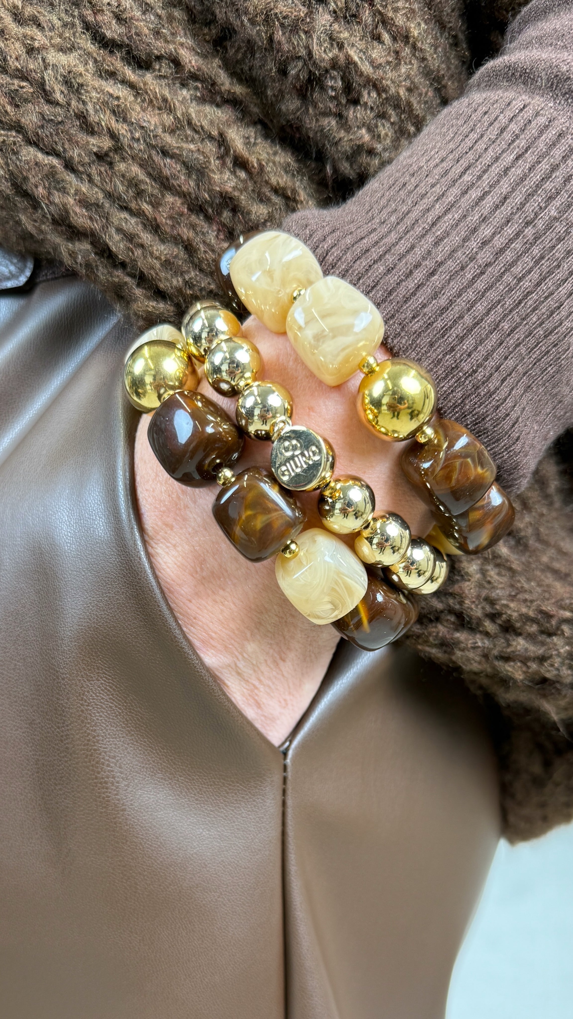 Armband Princess Geometry *Schoko-Beige*