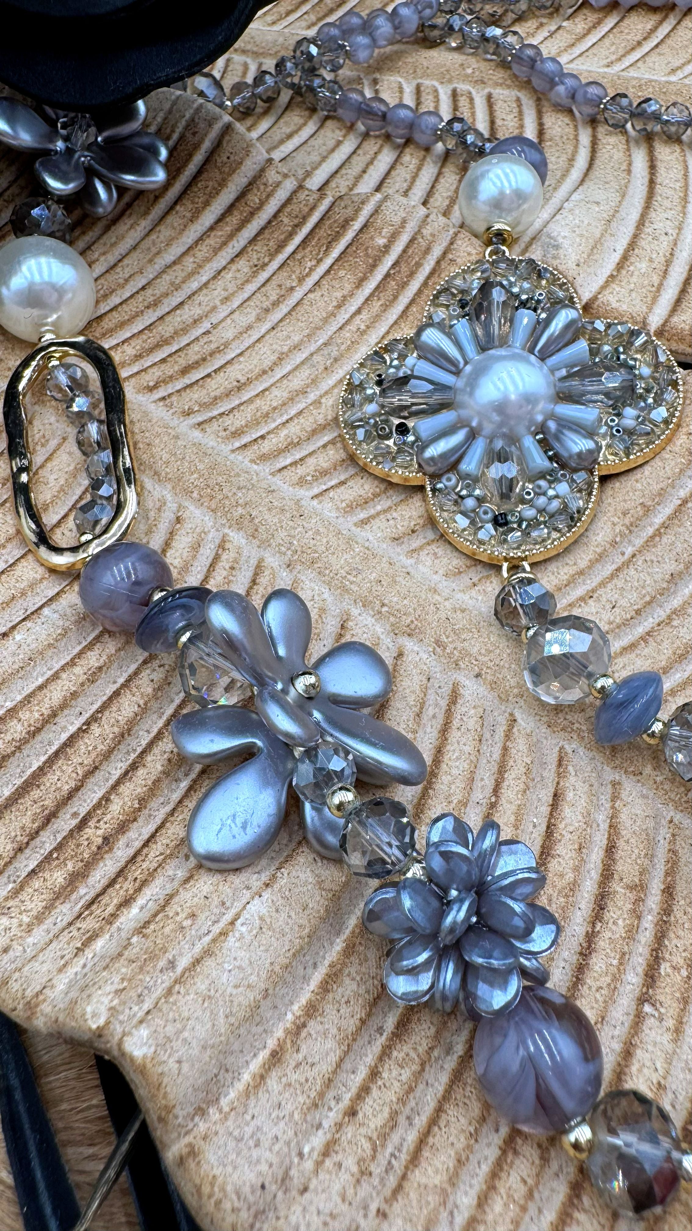 Lange Halskette Smoky Elegance