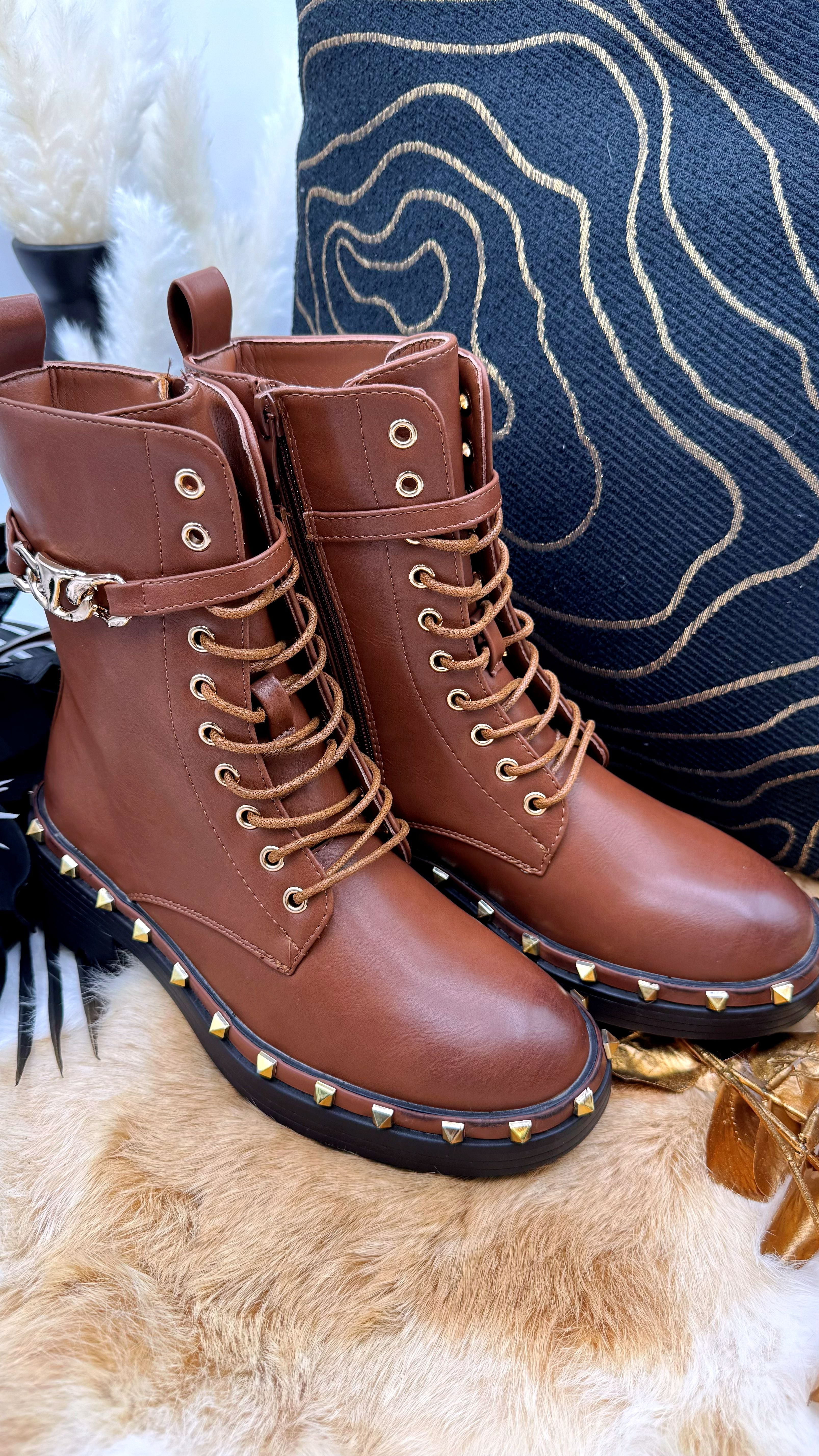 Boots Cognac Queen *Camel*