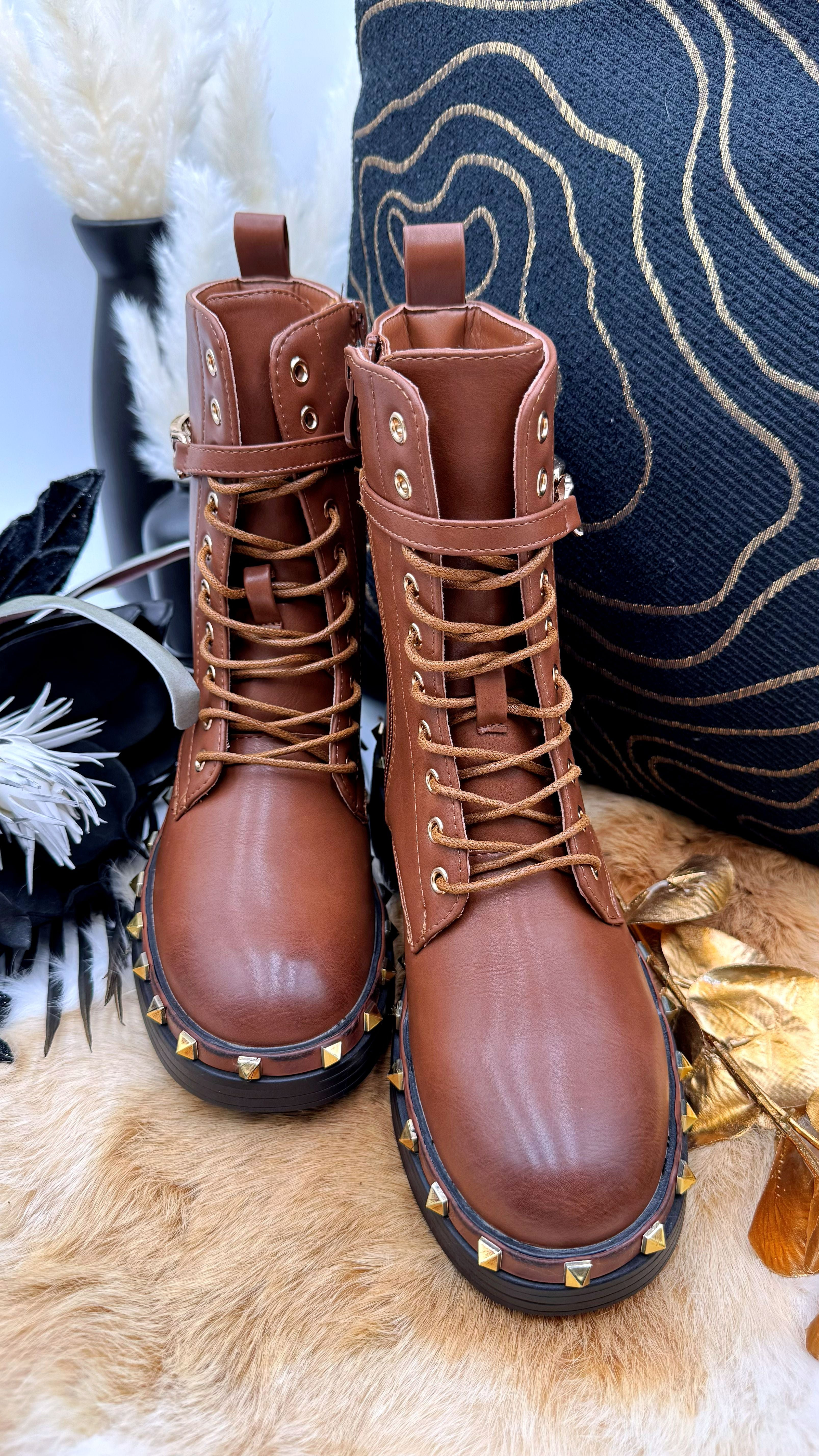 Boots Cognac Queen *Camel*