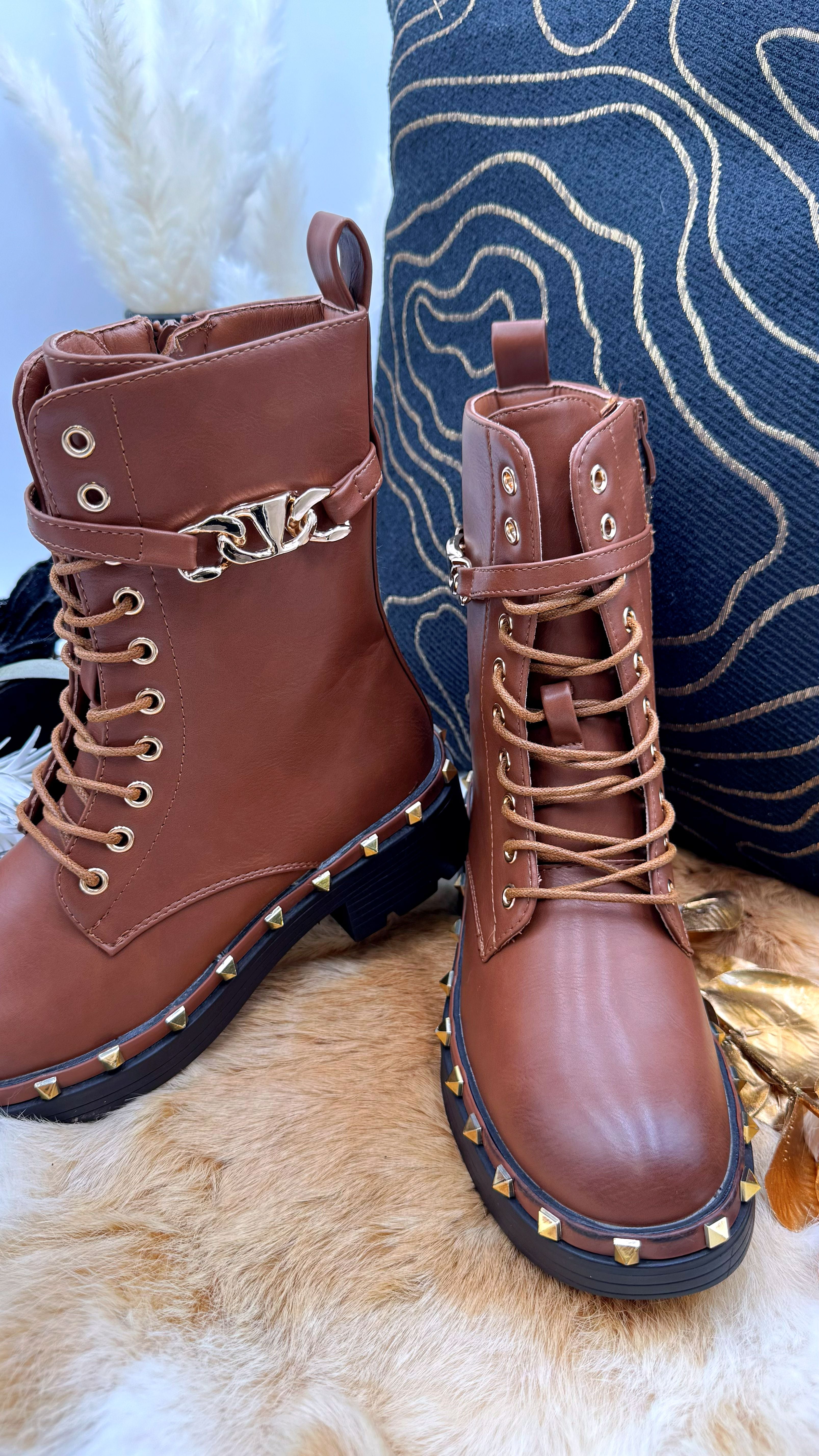 Boots Cognac Queen *Camel*