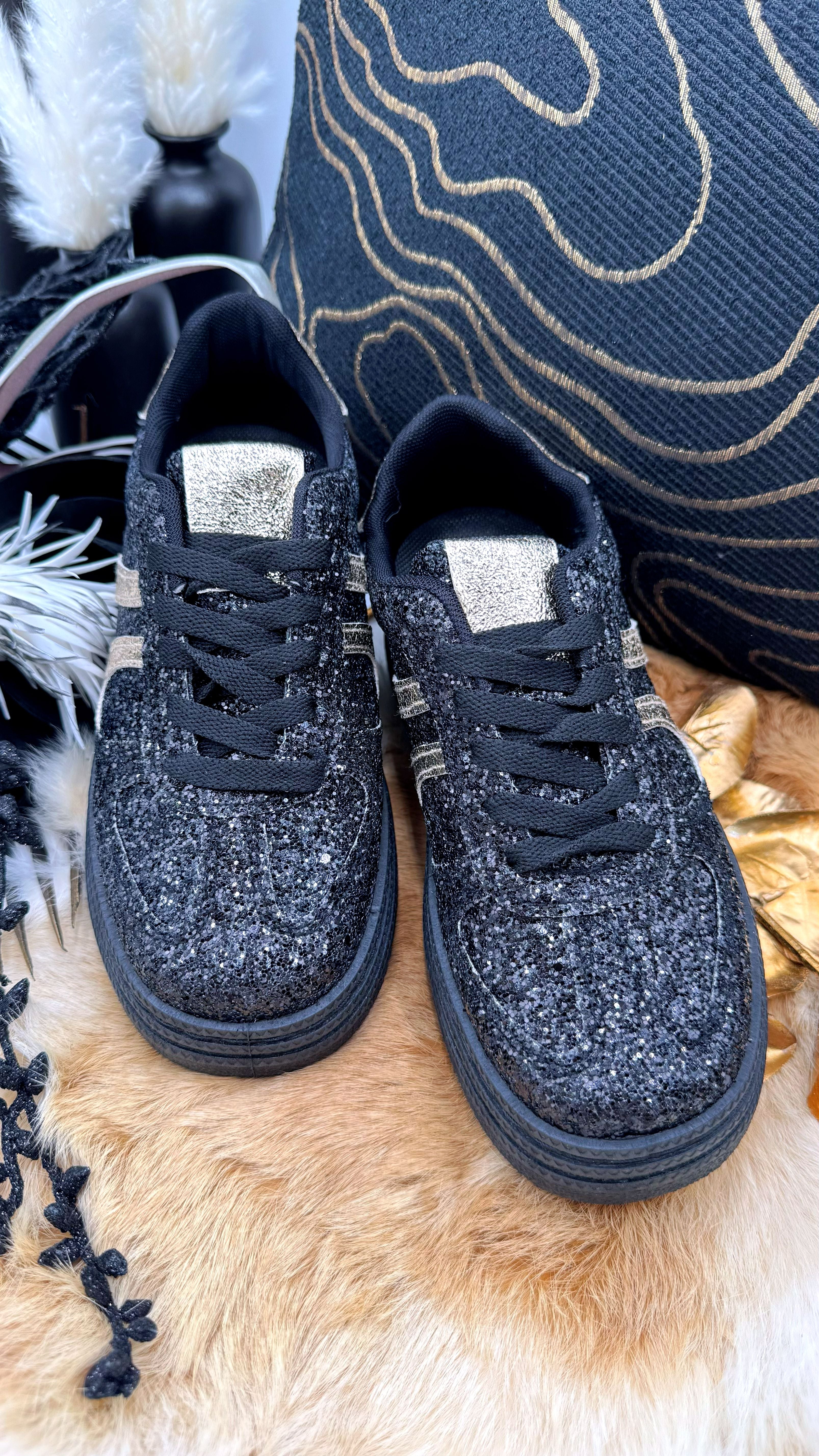 Sneaker Power Glitter *Schwarz*