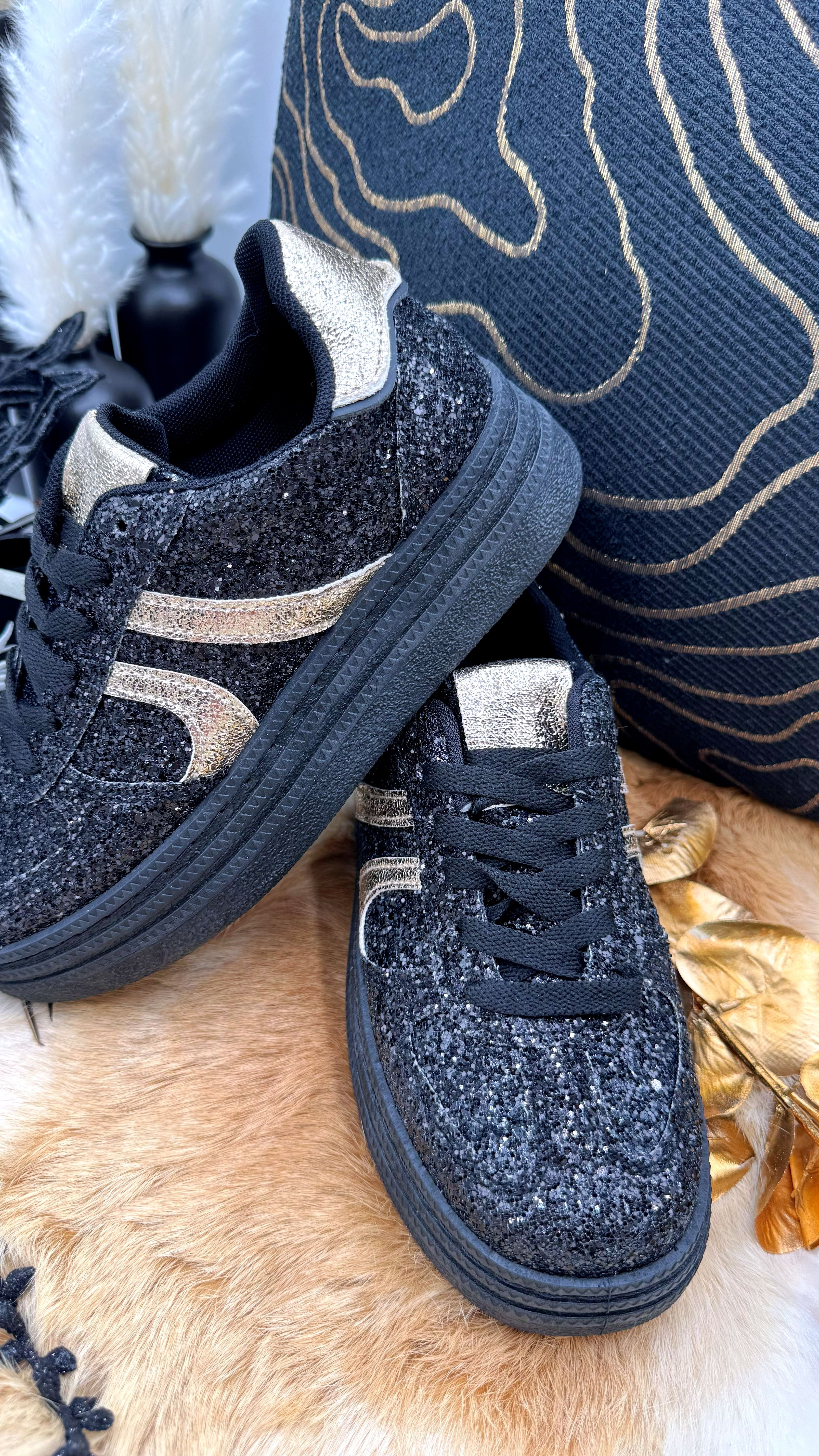 Sneaker Power Glitter *Schwarz*