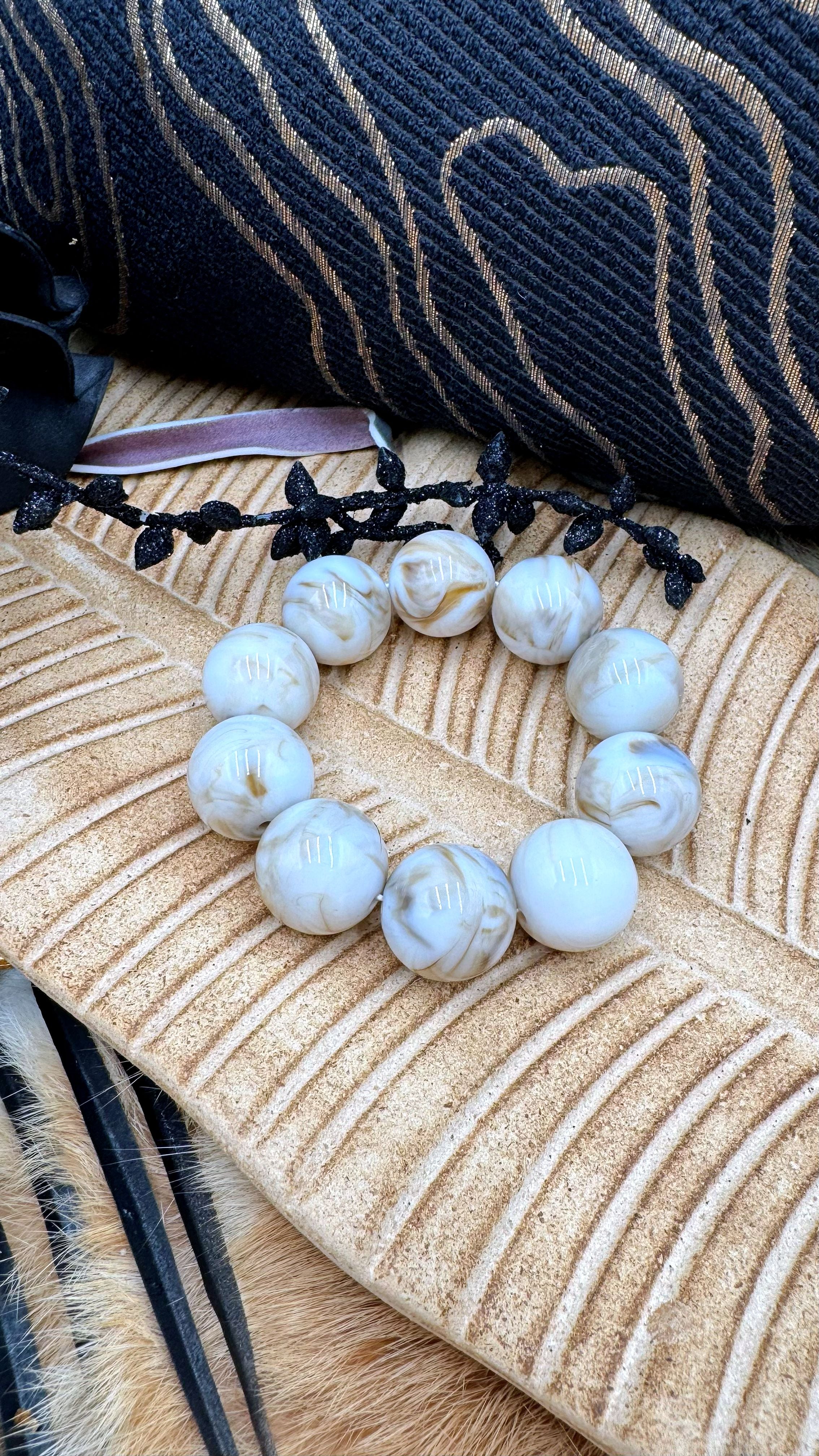 Perlenarmband Calm Energy *Beige*