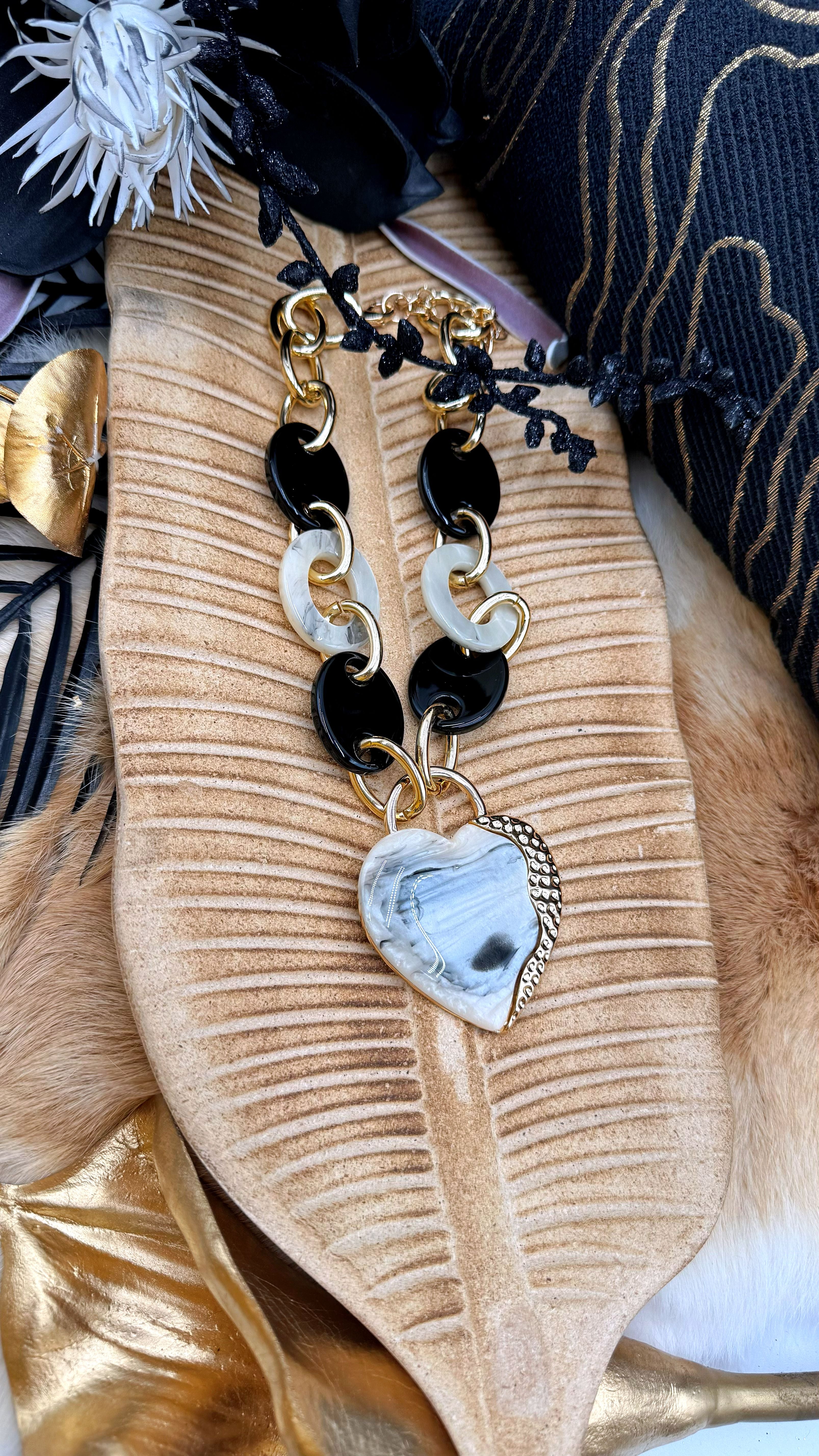 Halskette Marble Heart