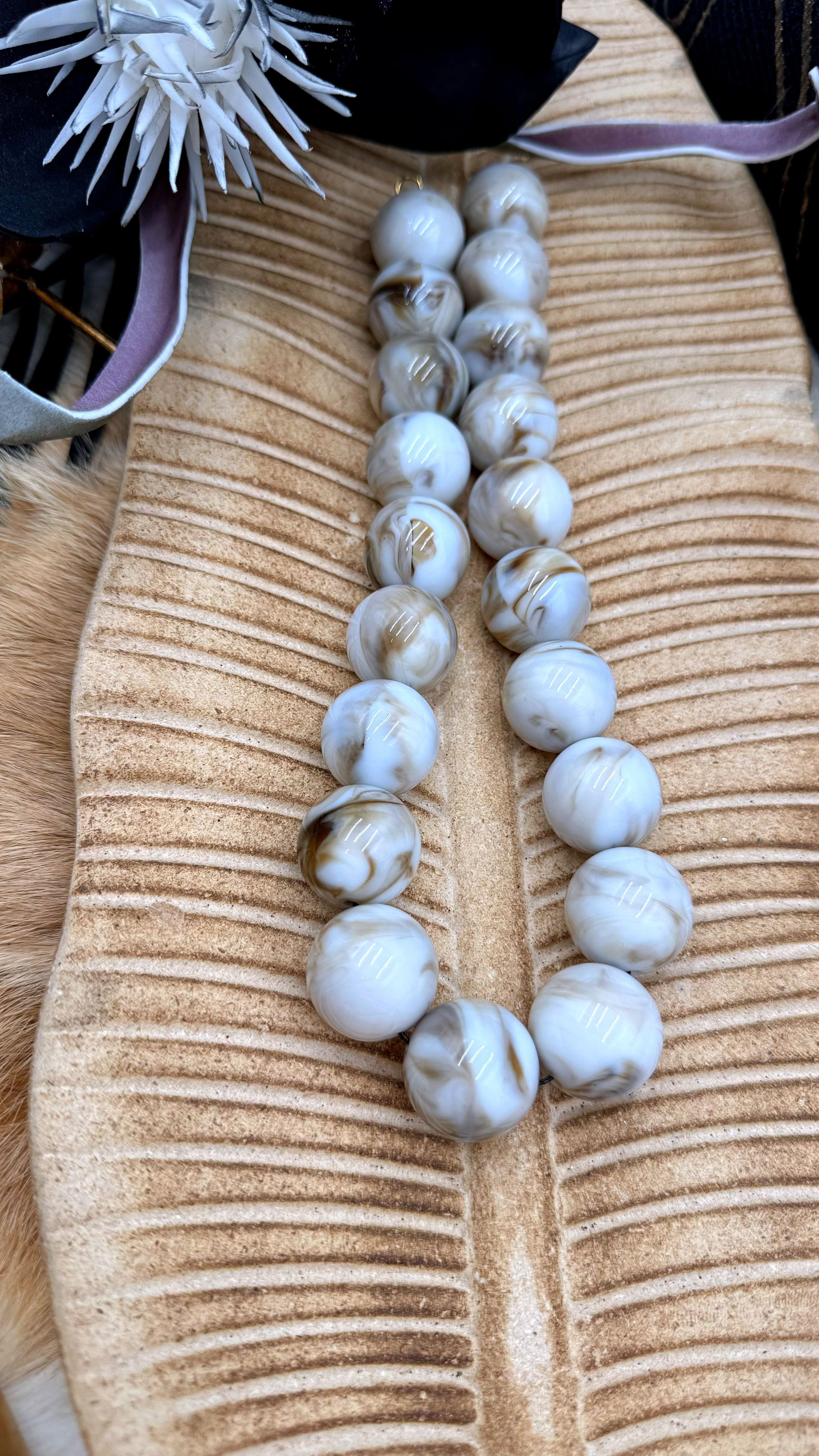 Halskette Calm Energy * Beige*