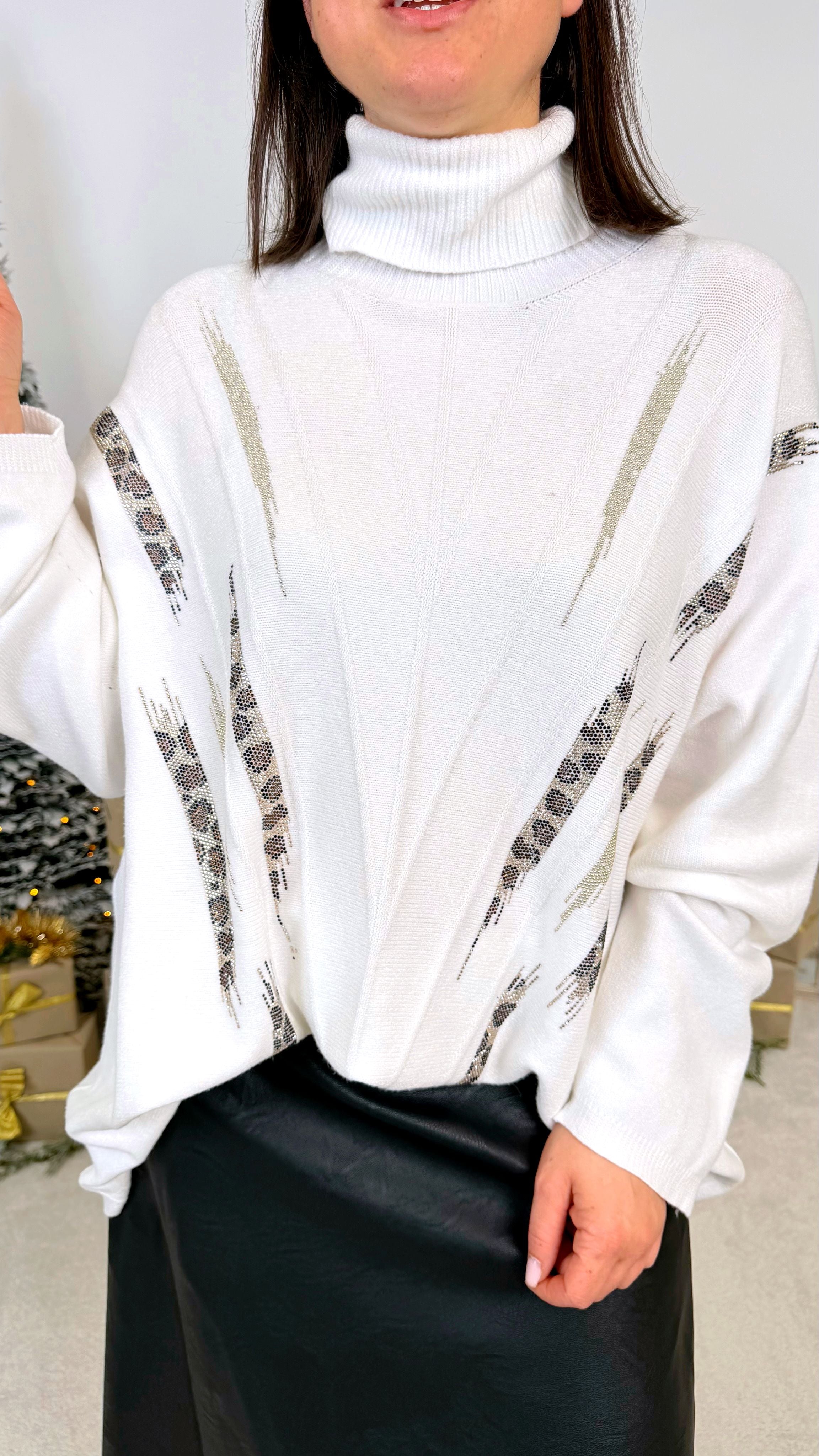 Rollkragen-Pullover Wild Spark *Weiß*