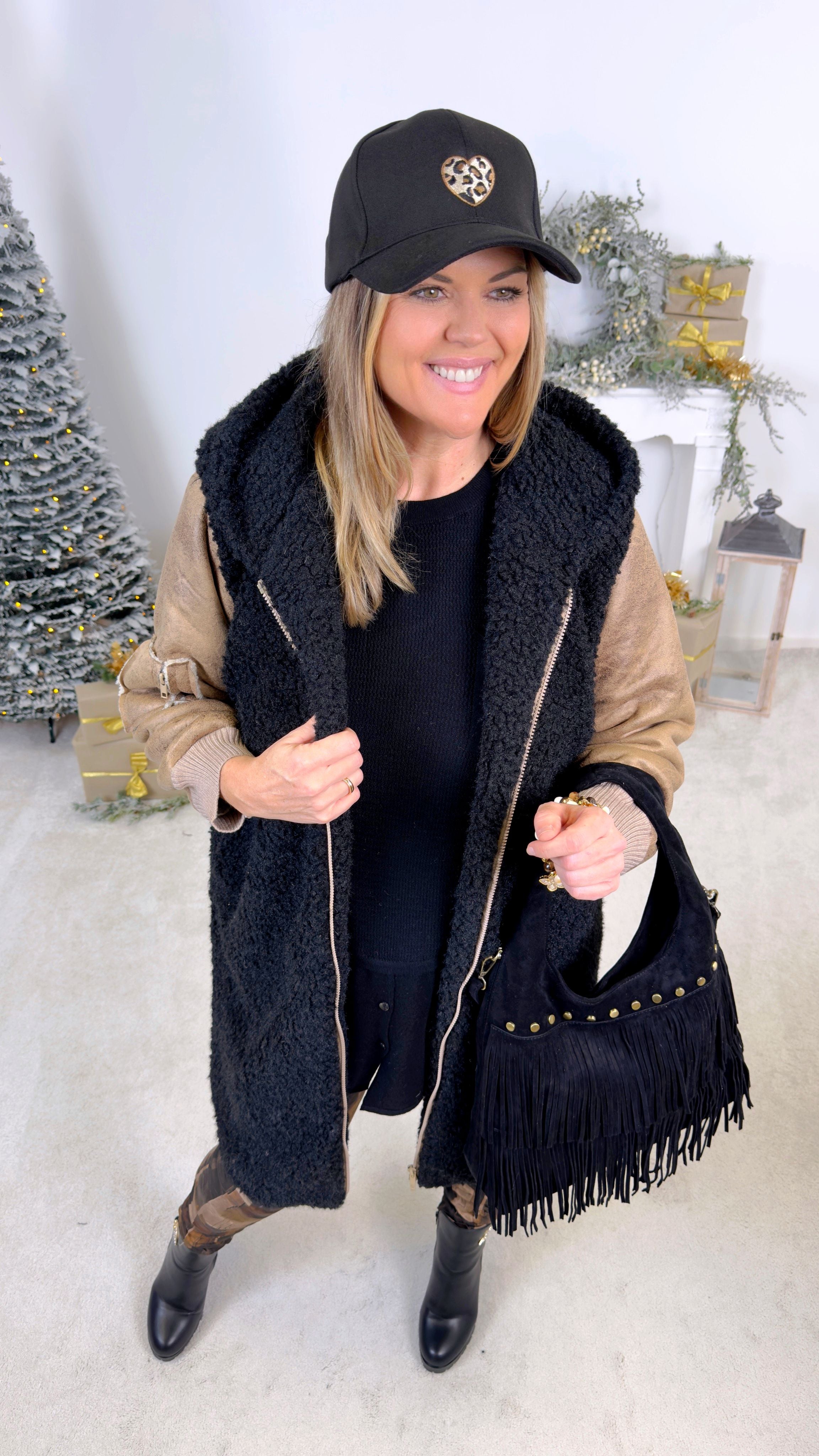 Mantel Luna Shearling *Schwarz*