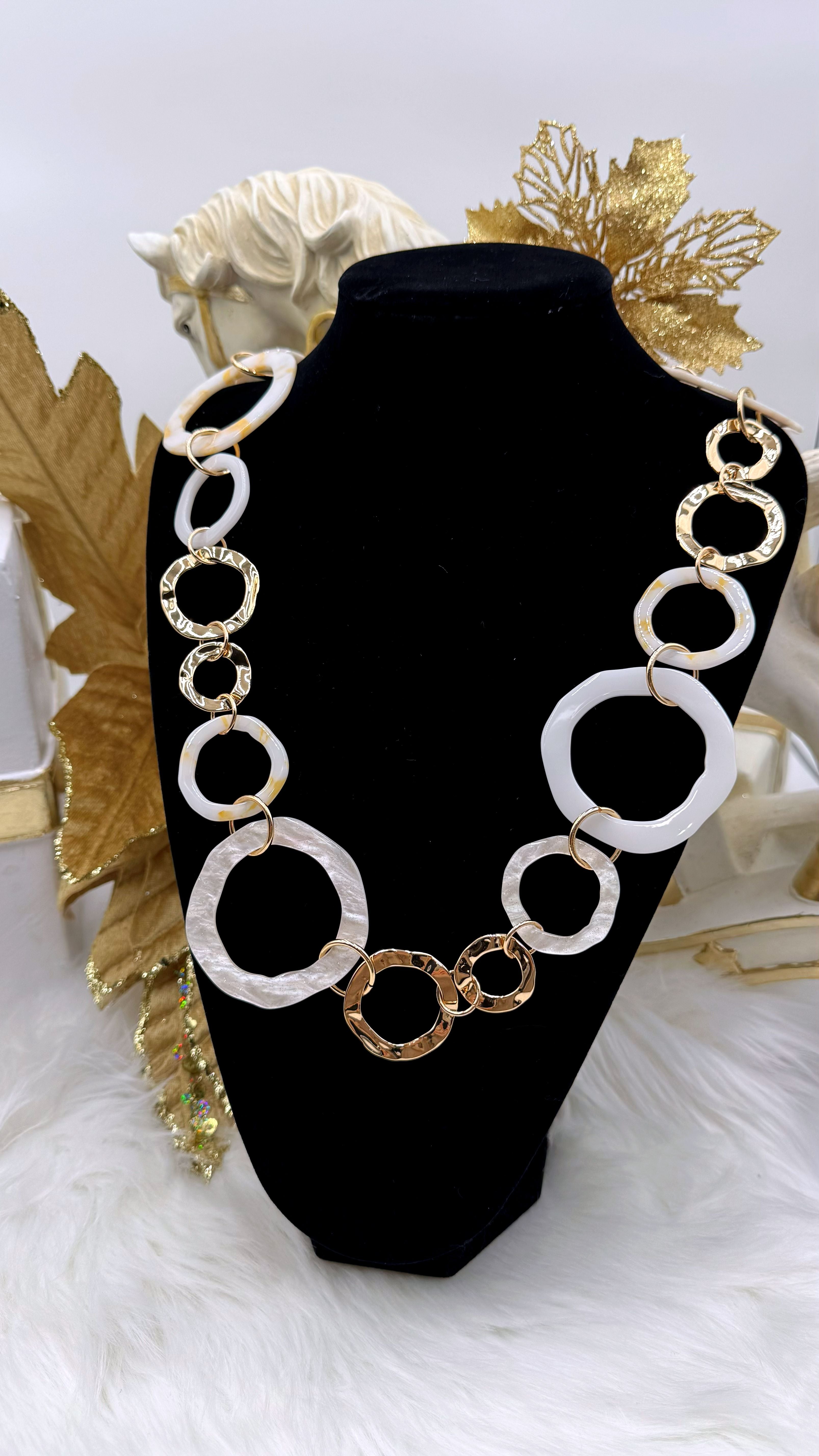 Lange Halskette Opal Orbit