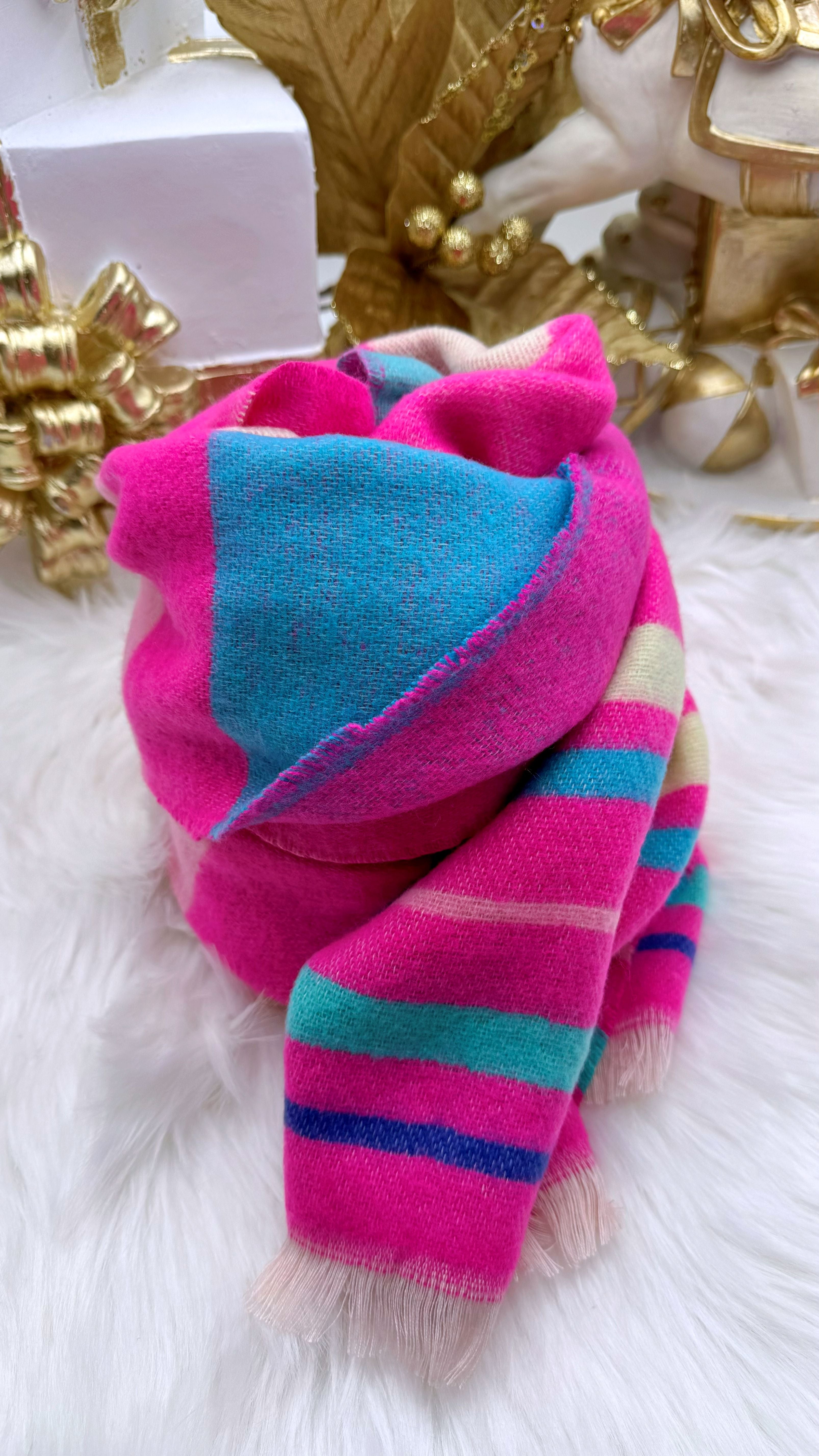 Schal Love Vibes *Pink/Blau*