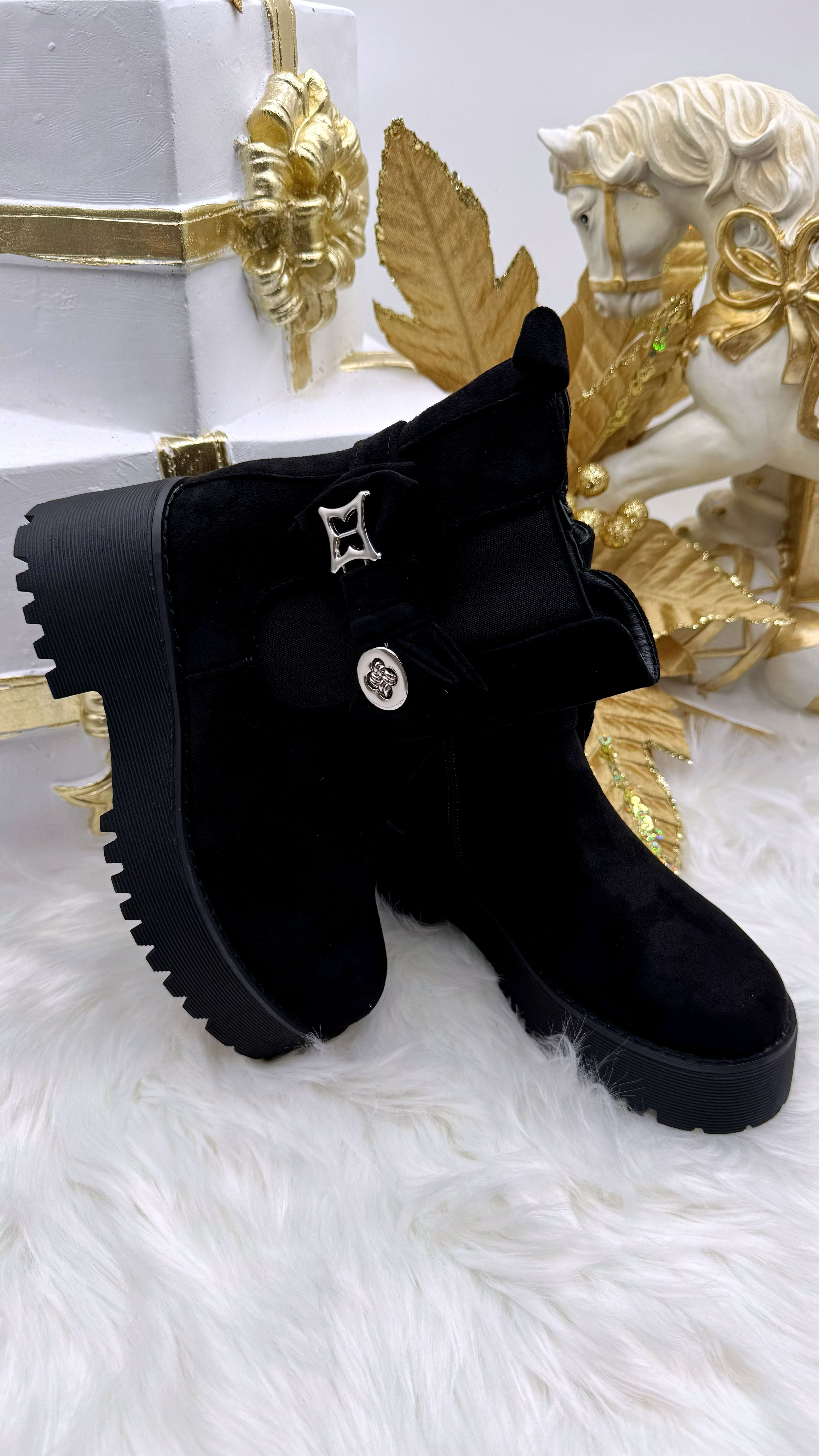 Boots Winter Bow *Schwarz*