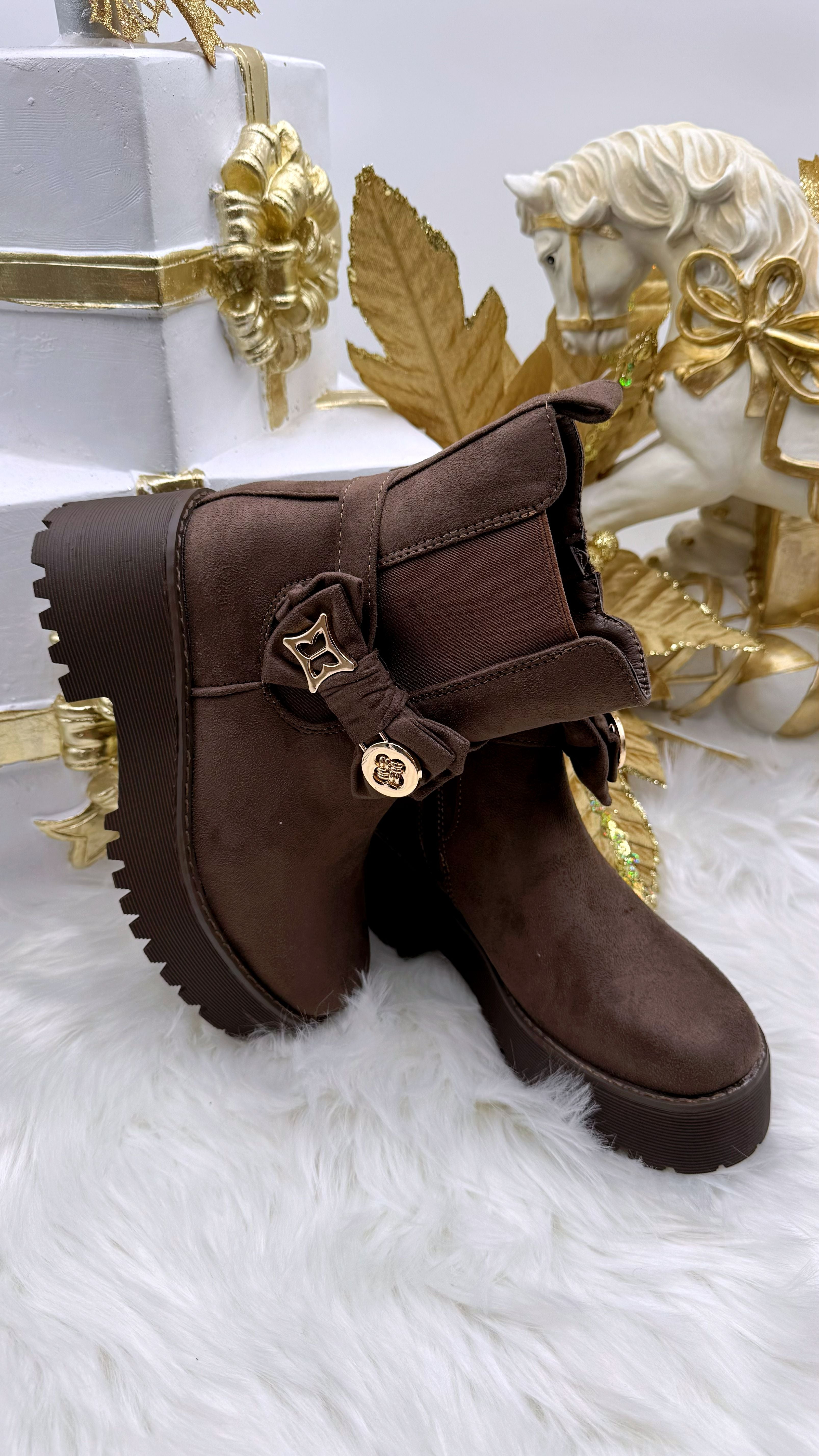Boots Winter Bow *Schoko*