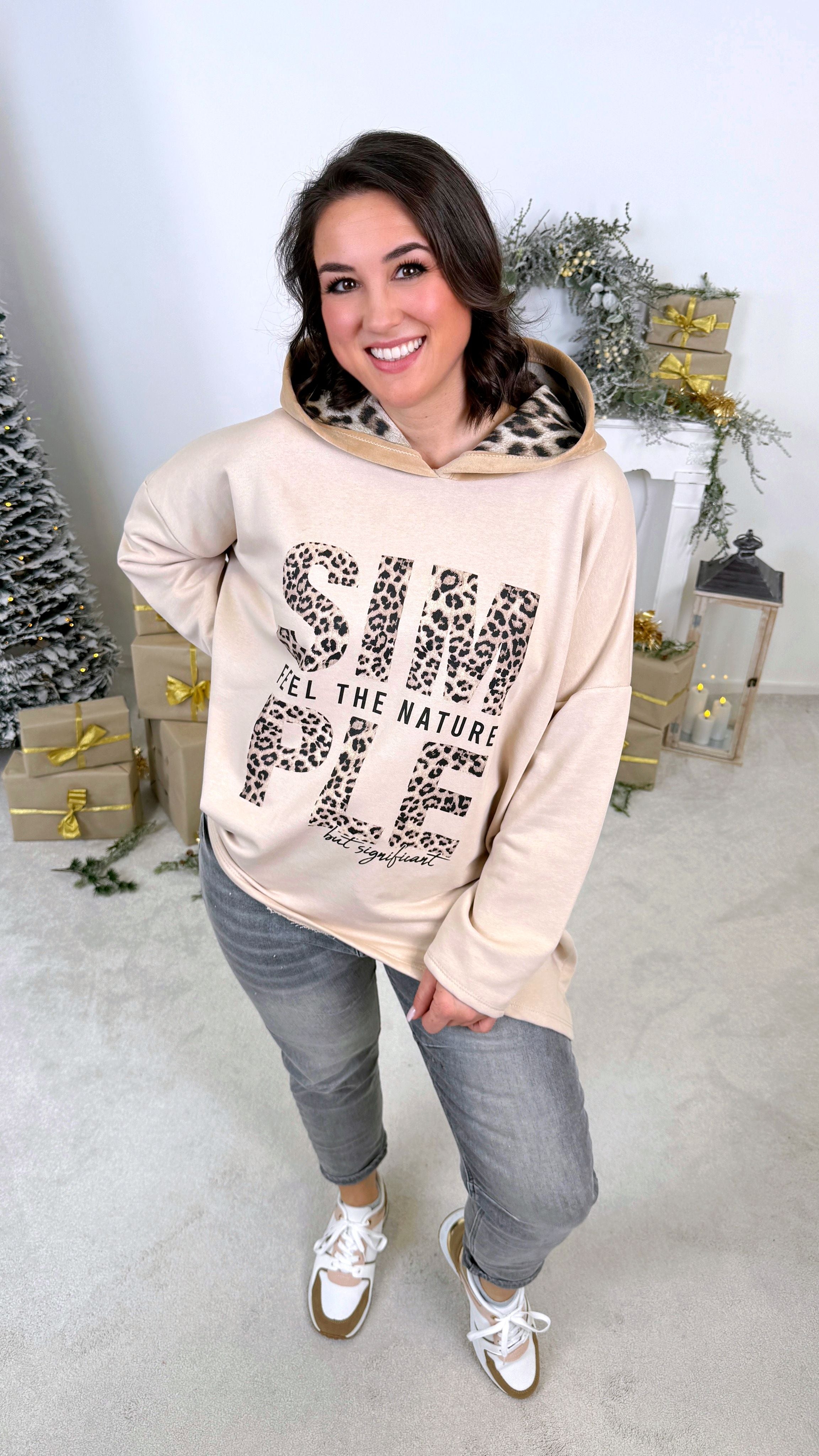 Long-Hoodie Feel the Nature *Beige*