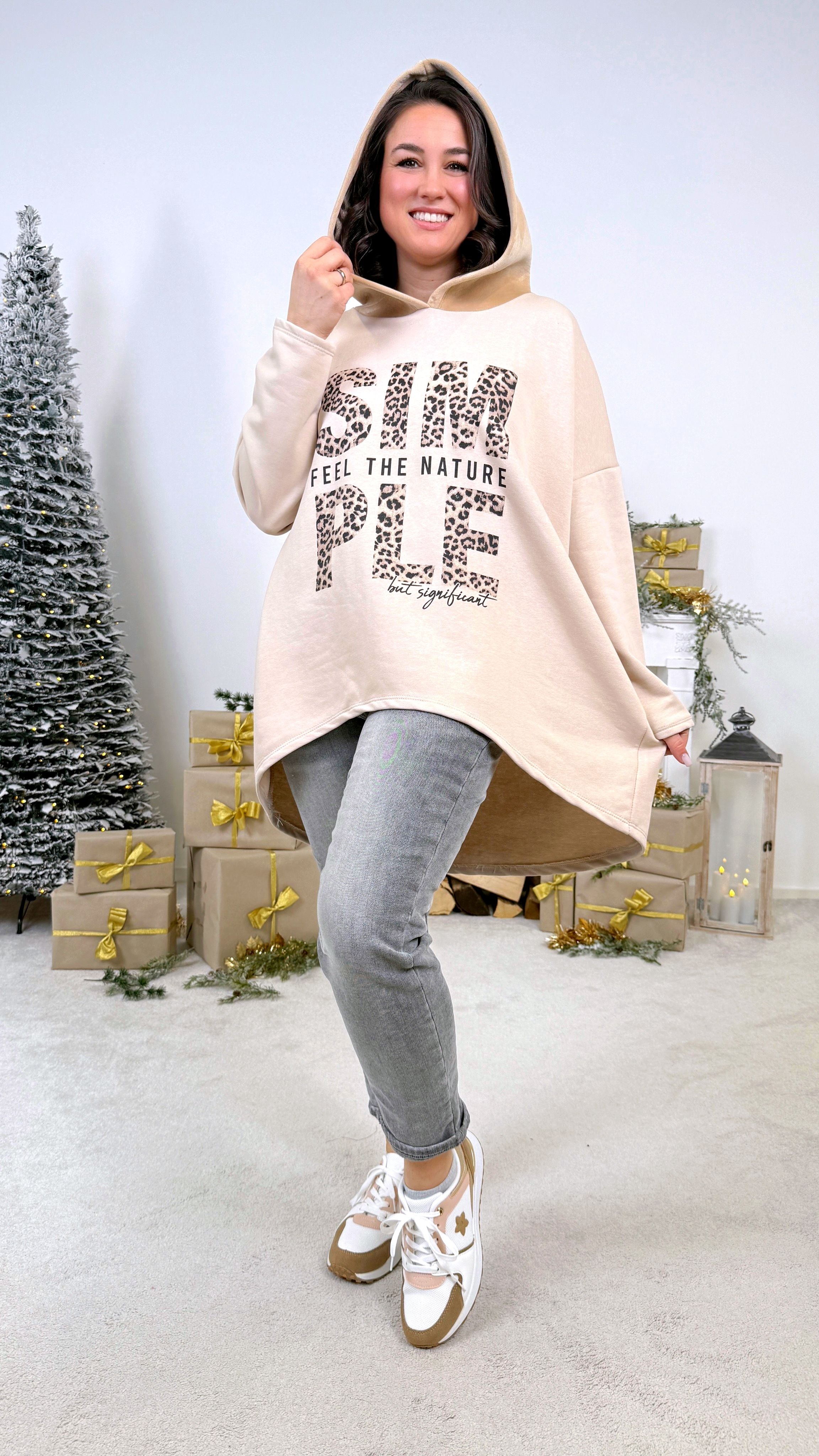 Long-Hoodie Feel the Nature *Beige*