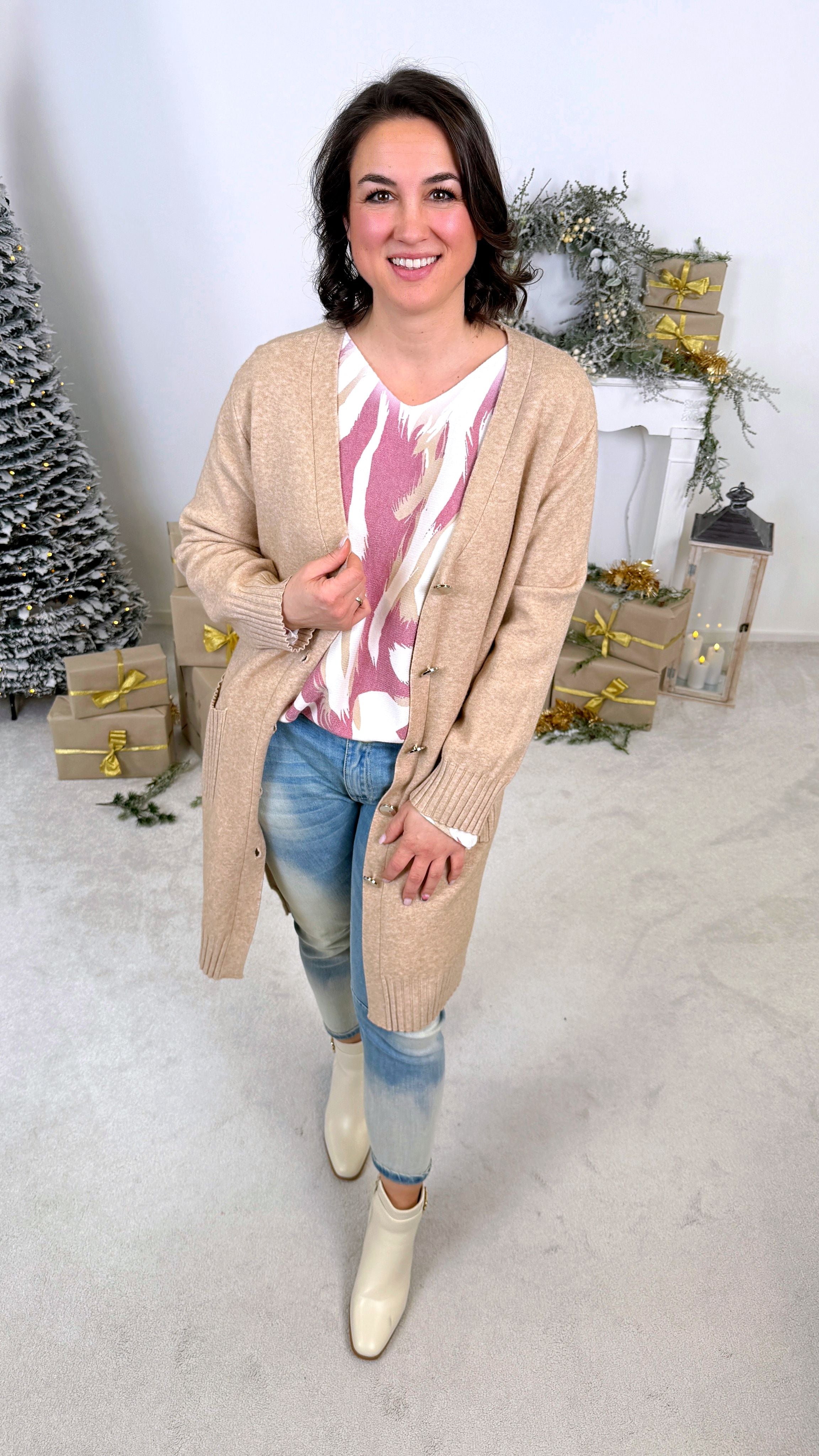 Strickjacke Calm & Cozy *Camel-Hell*