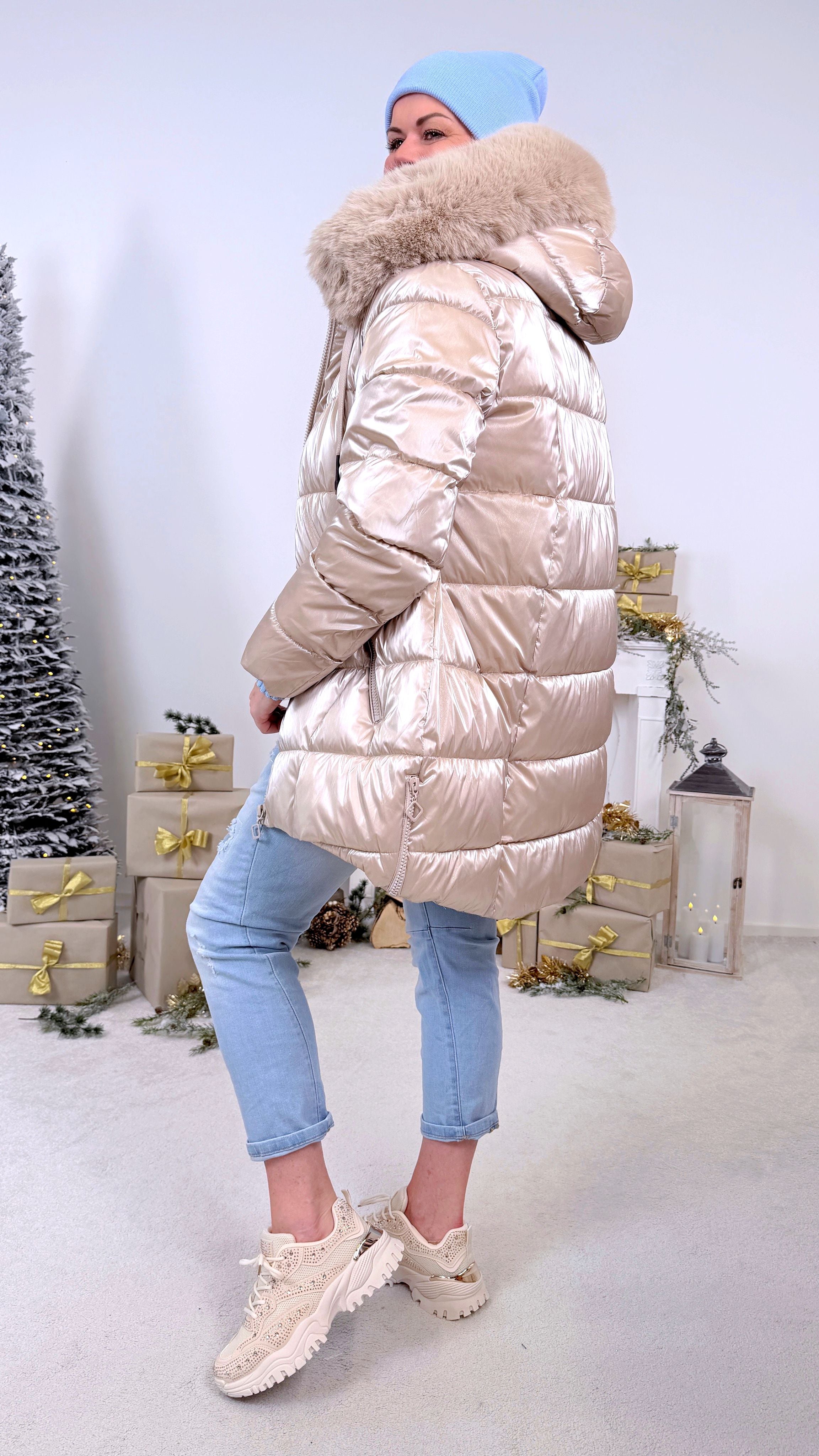 Steppjacke Nordic Glamour *Champagner* (lieferbar ab 10.12.25)