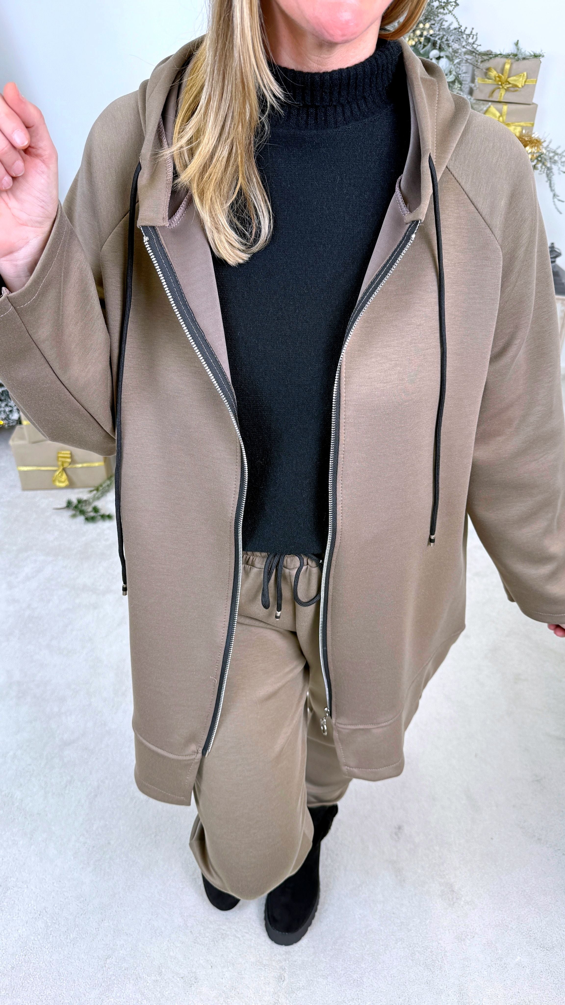 Sweatjacke Midnight Motion *Taupe*