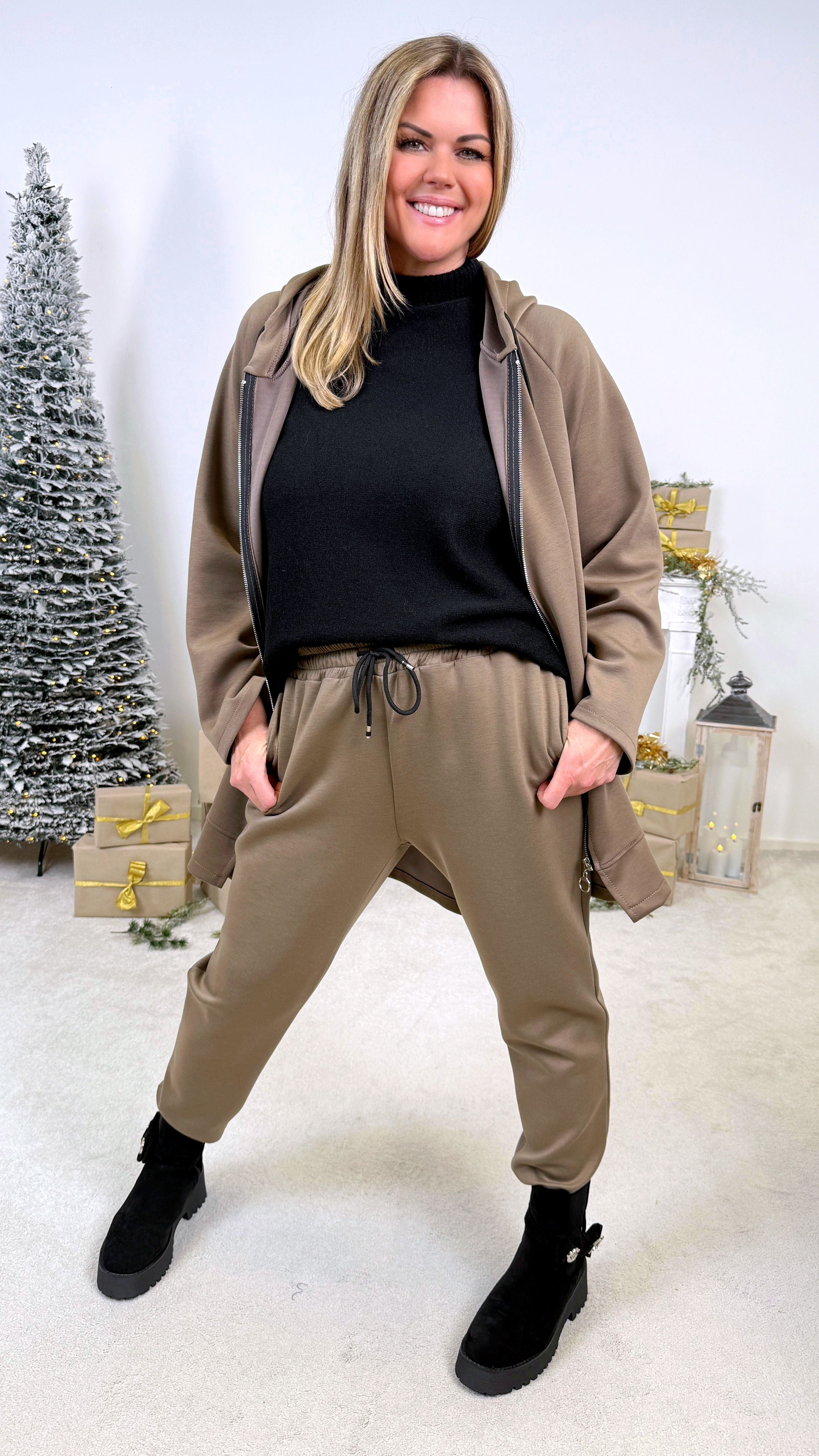 Sweatjacke Midnight Motion *Taupe*