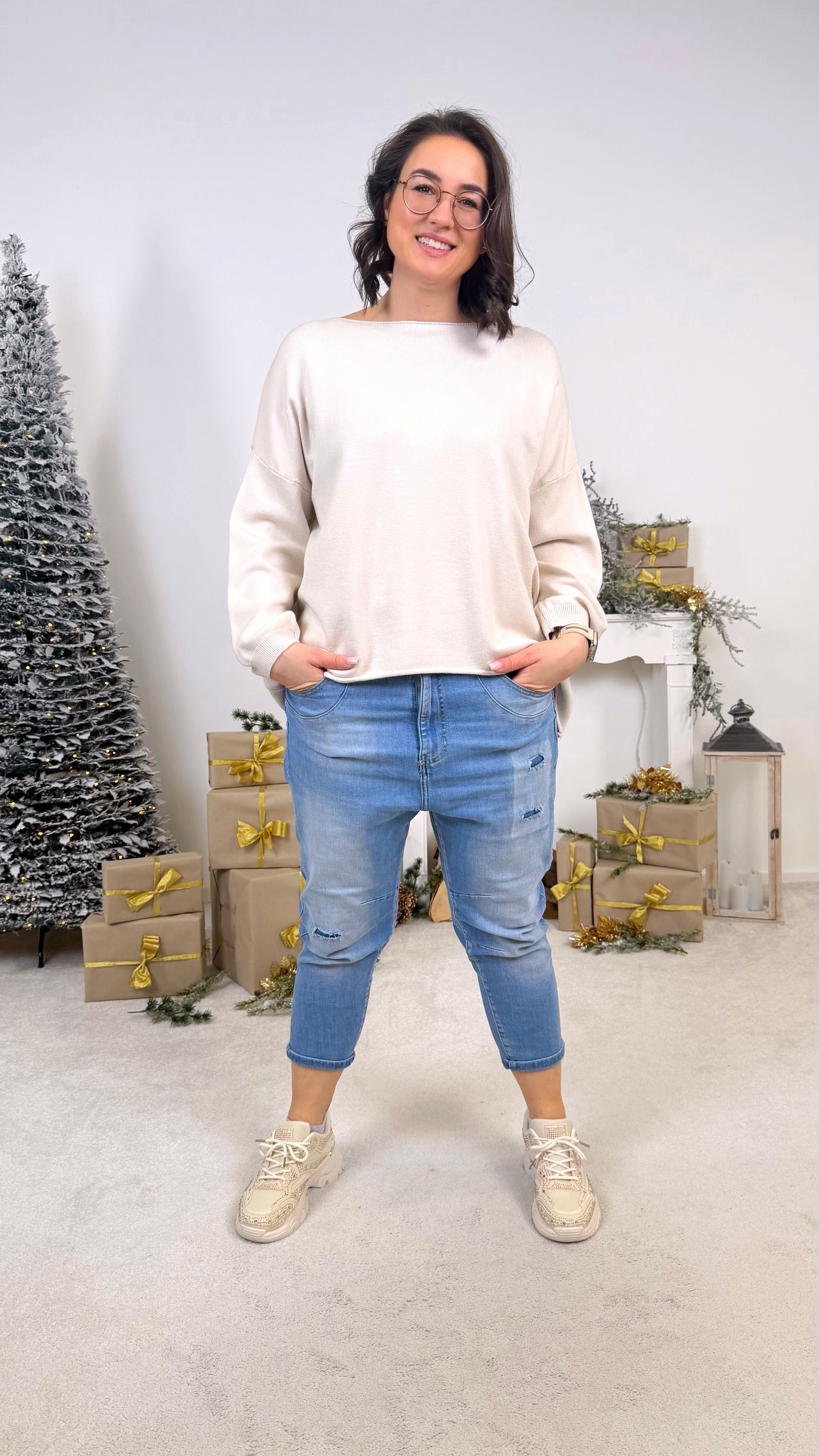 Pullover Bright Spirit *Beige* KS-9635