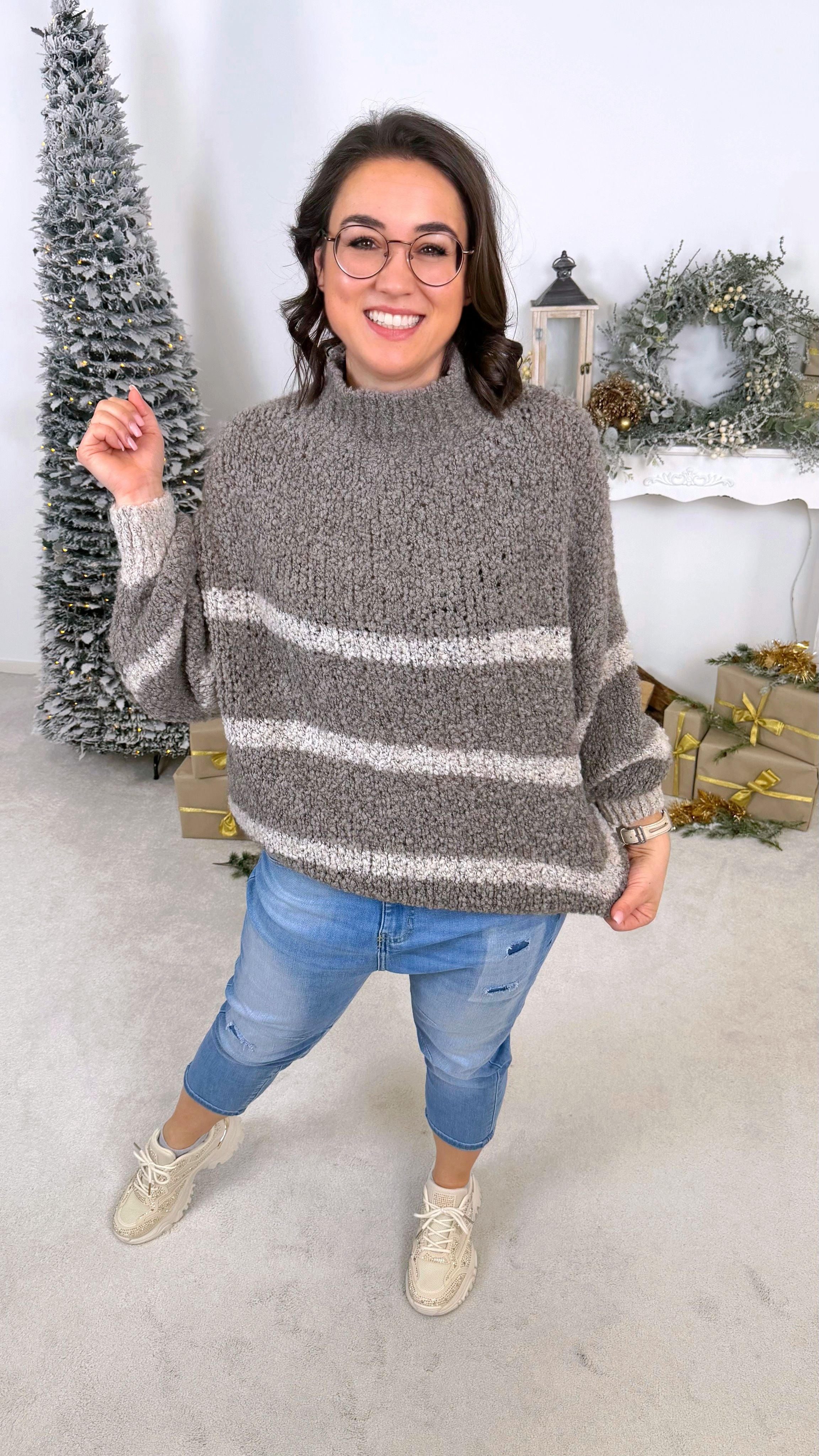 Pullover Warm Lines *Grau*