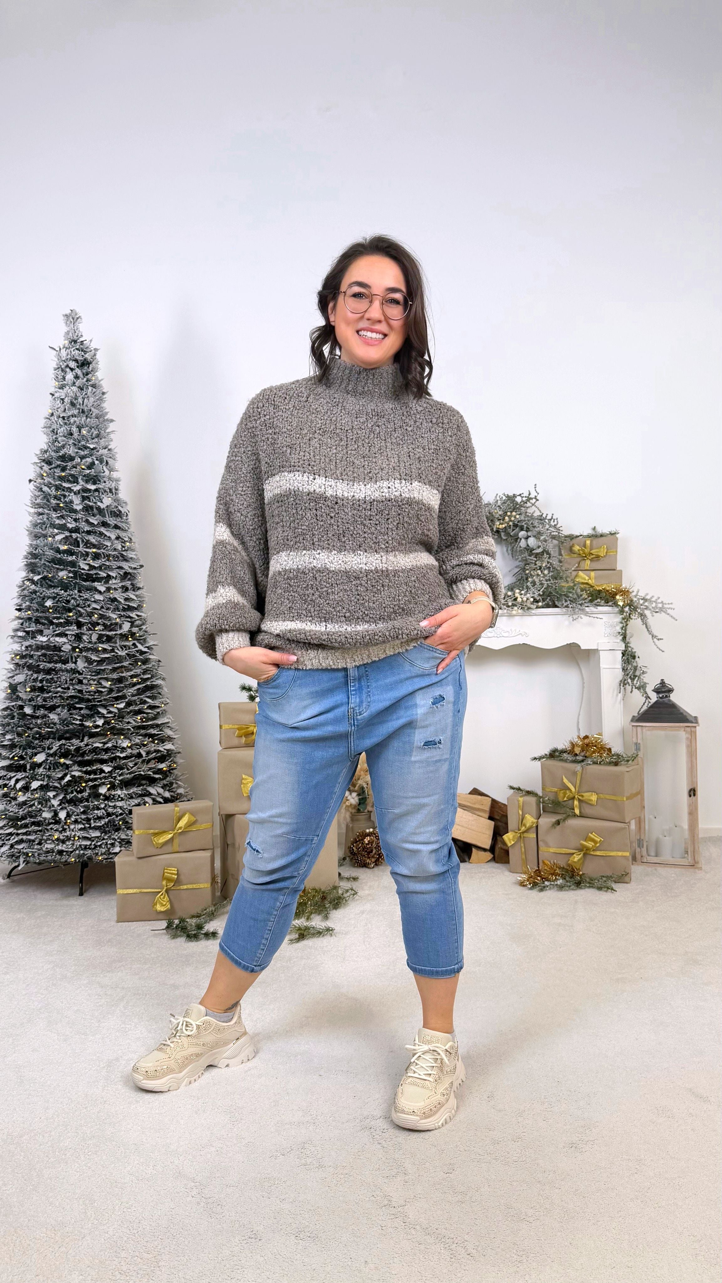 Pullover Warm Lines *Grau*