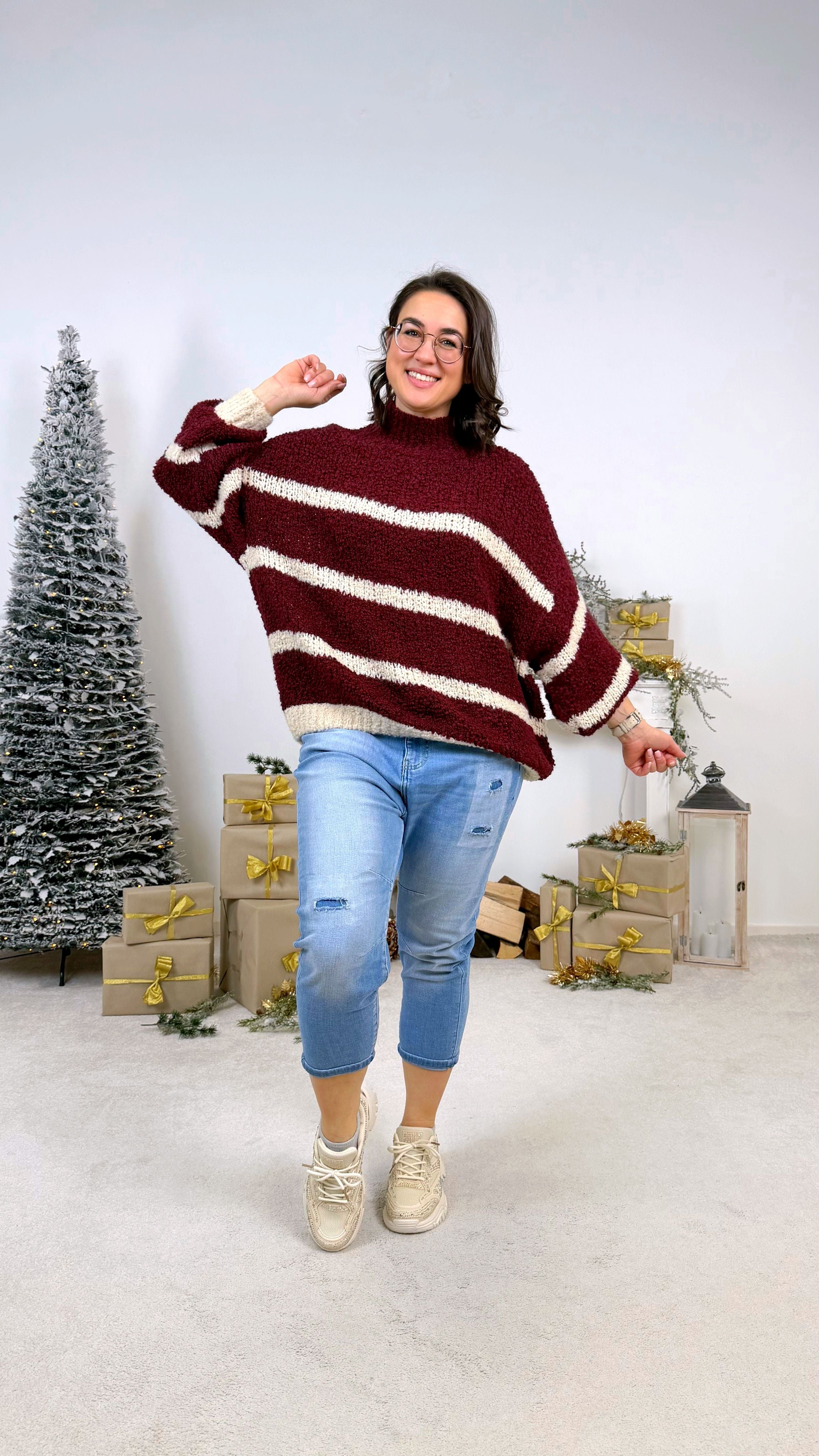 Pullover Warm Lines *Bordaux*