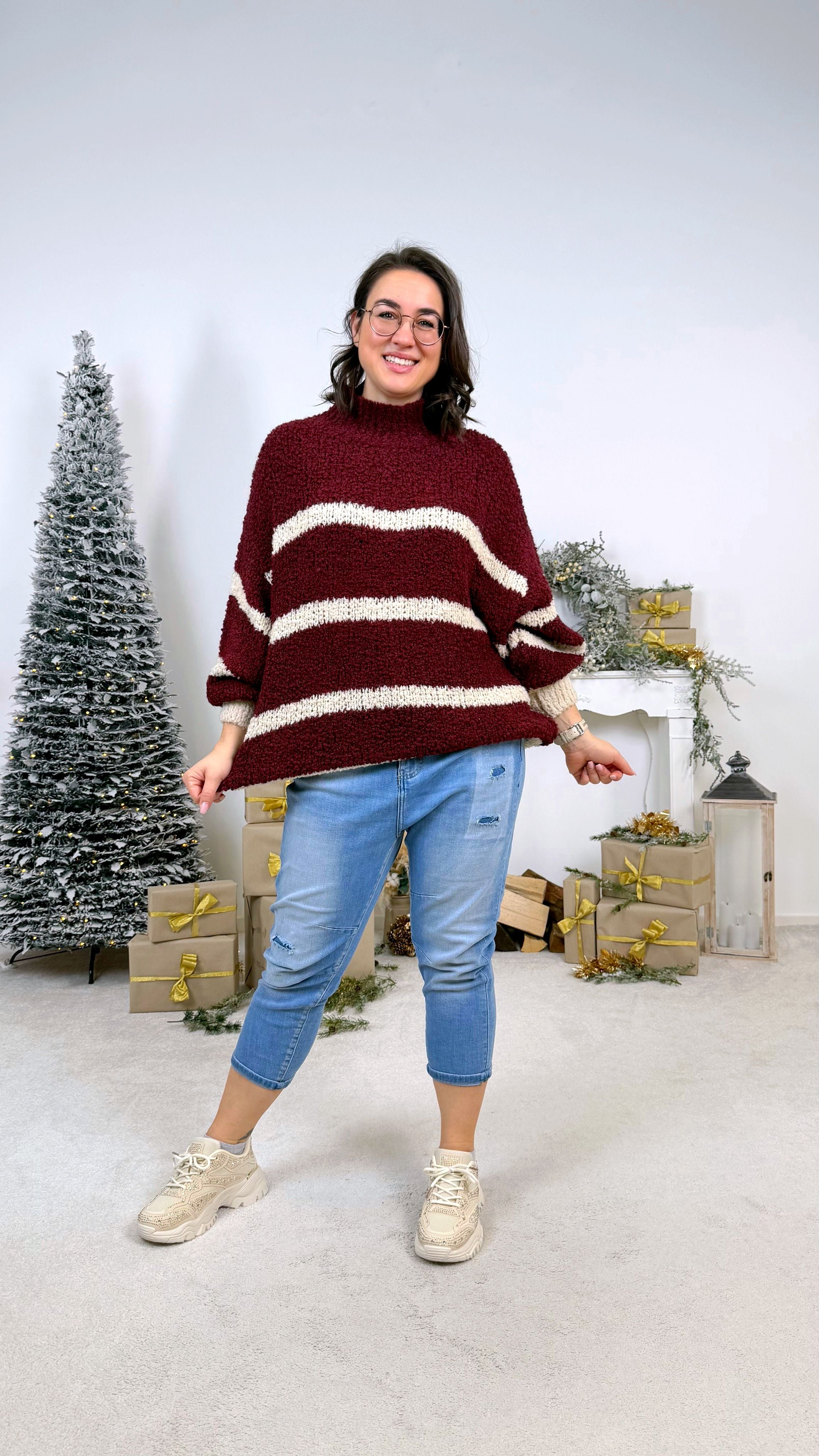 Pullover Warm Lines *Bordaux*