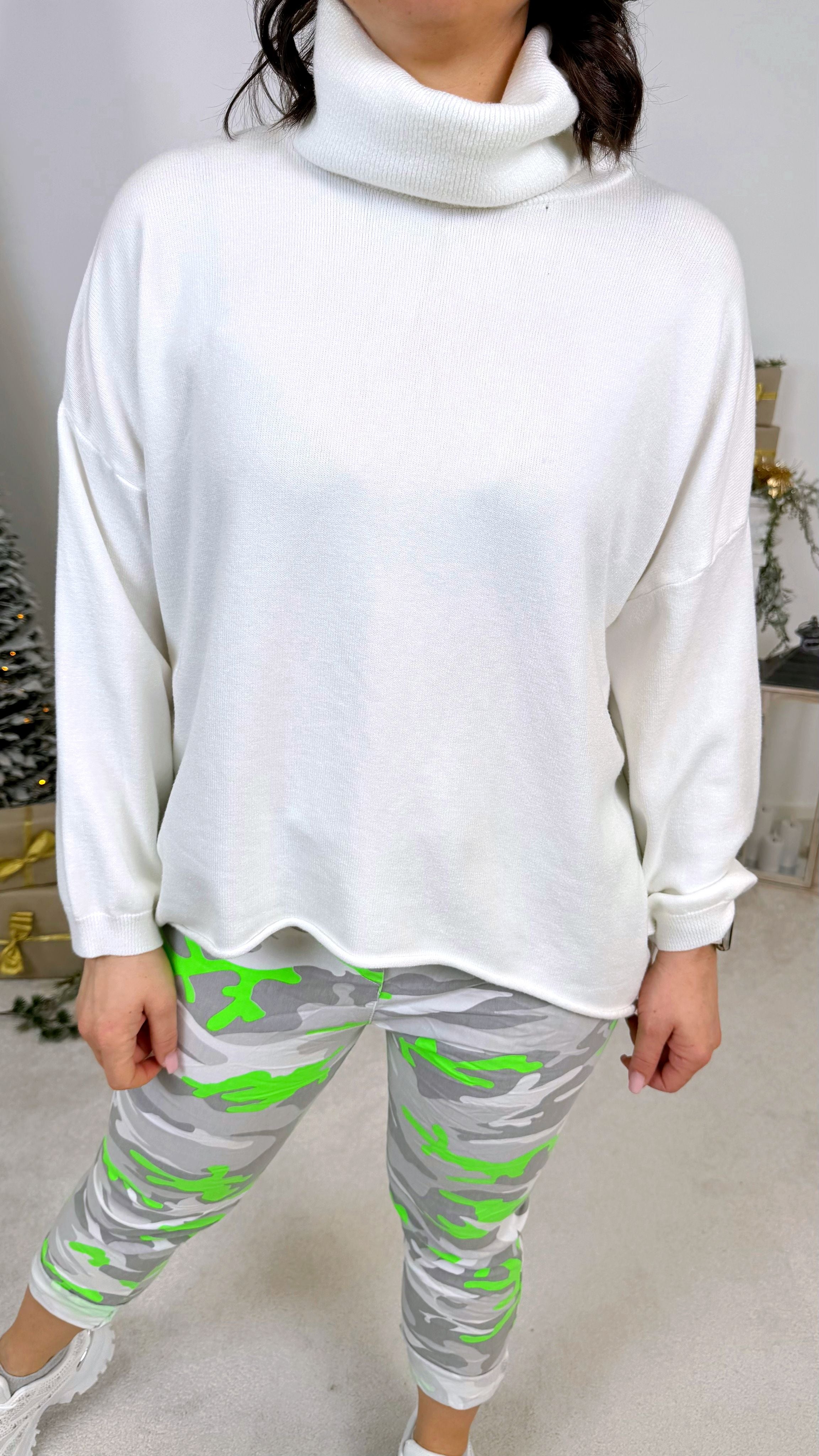 Rollkragenpullover Soft Turtle *Weiß*