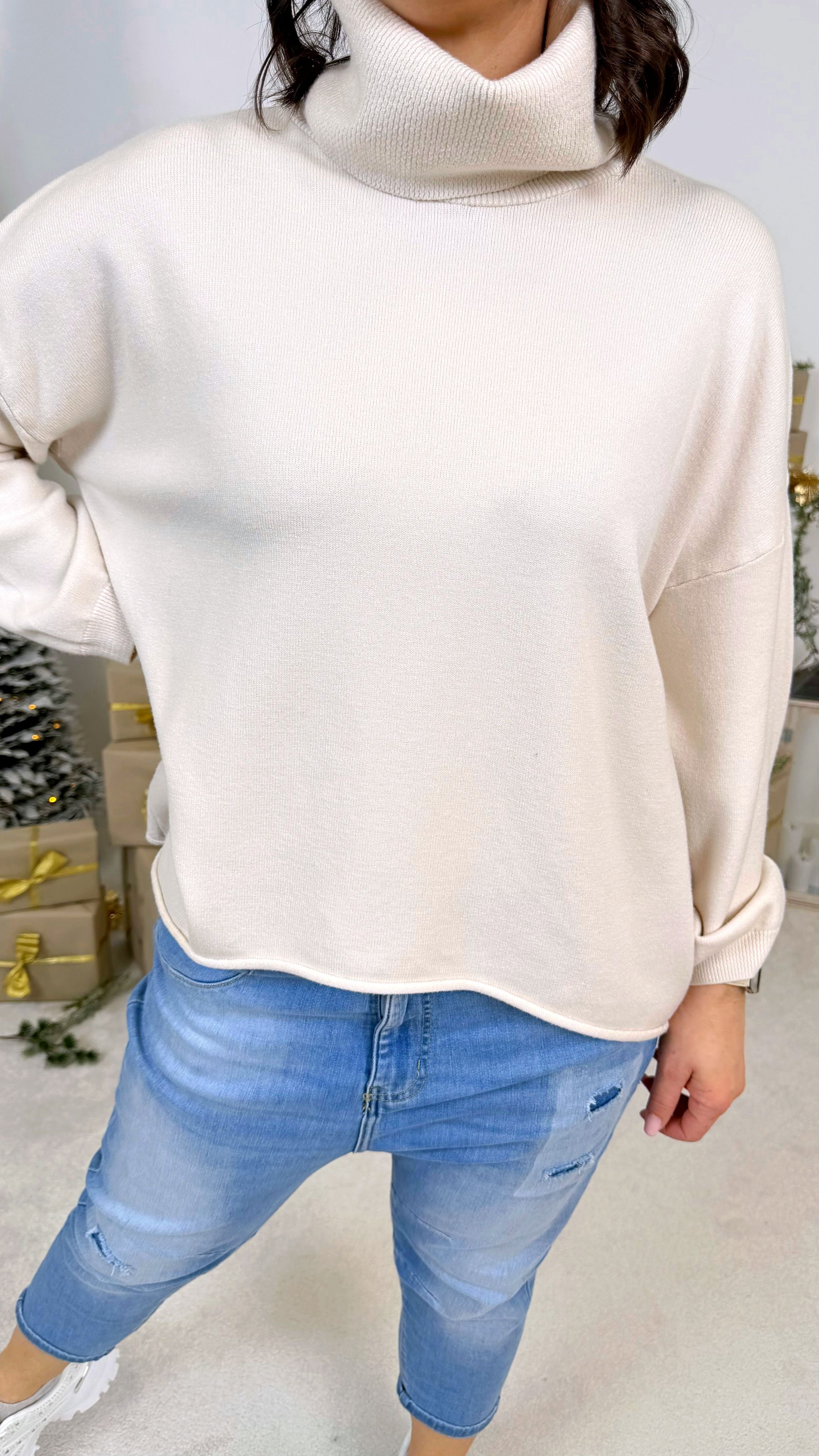 Rollkragenpullover Soft Turtle *Beige*