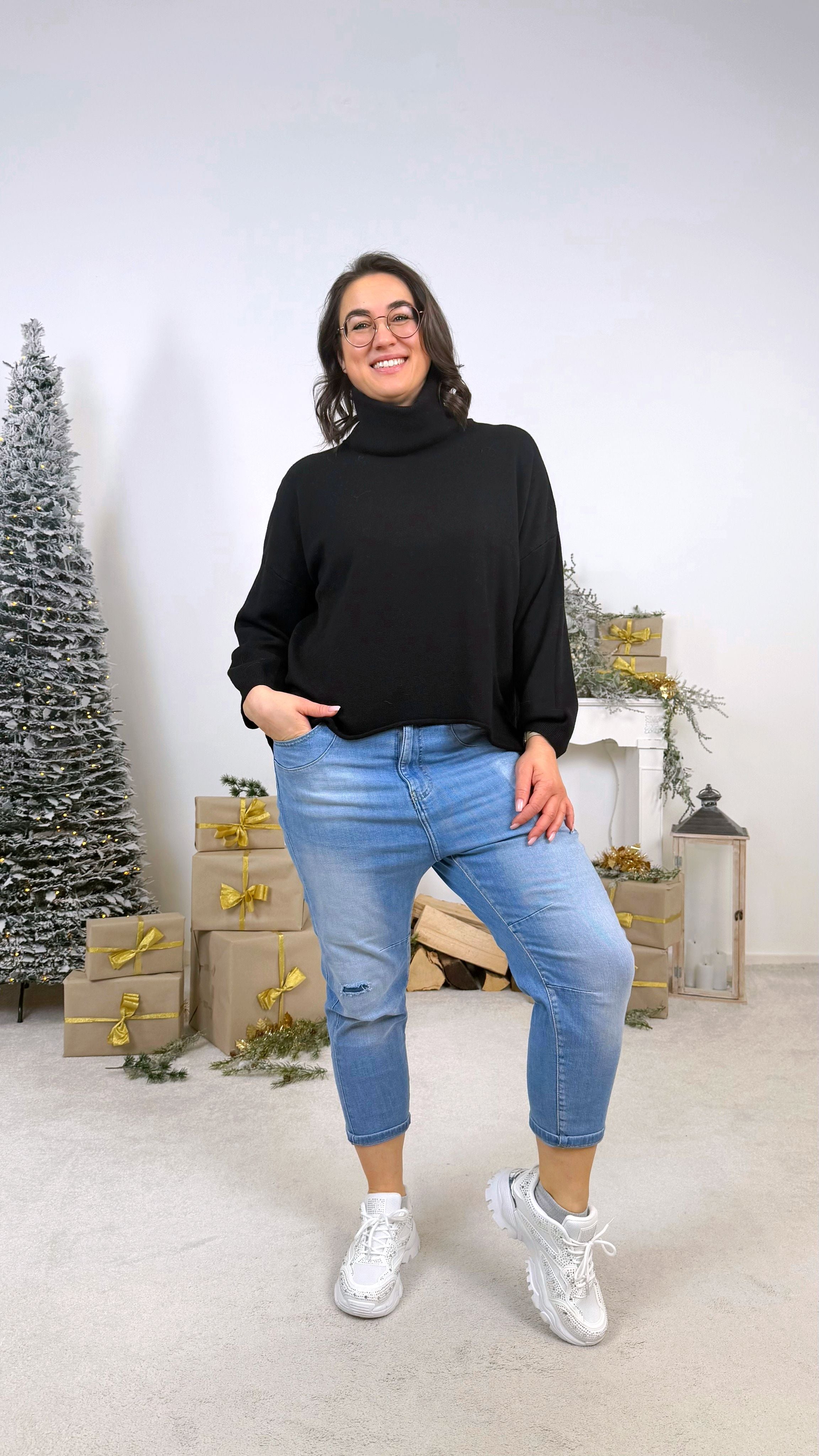 Rollkragenpullover Soft Turtle *Schwarz*