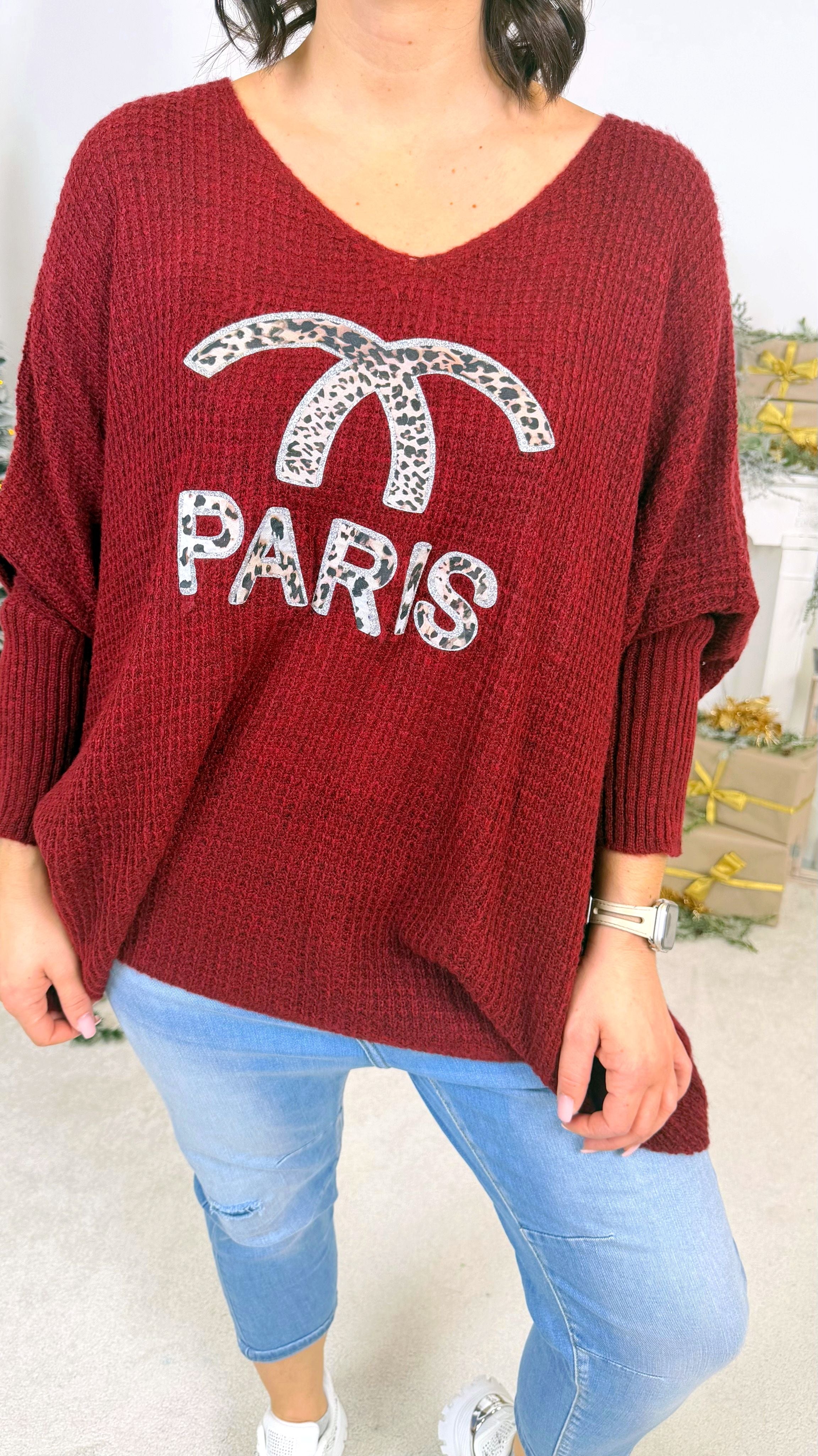 Strickpullover Snuggle Loom *Bordaux*