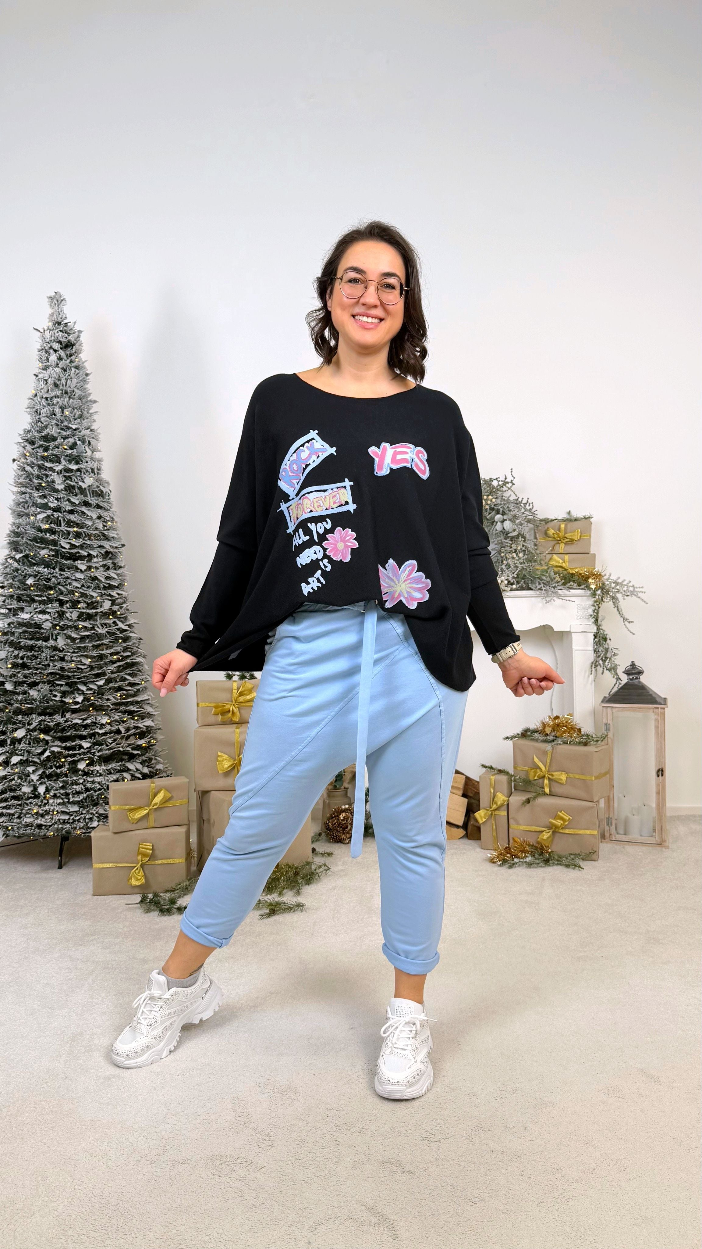 Pullover Comic Mood *Schwarz*