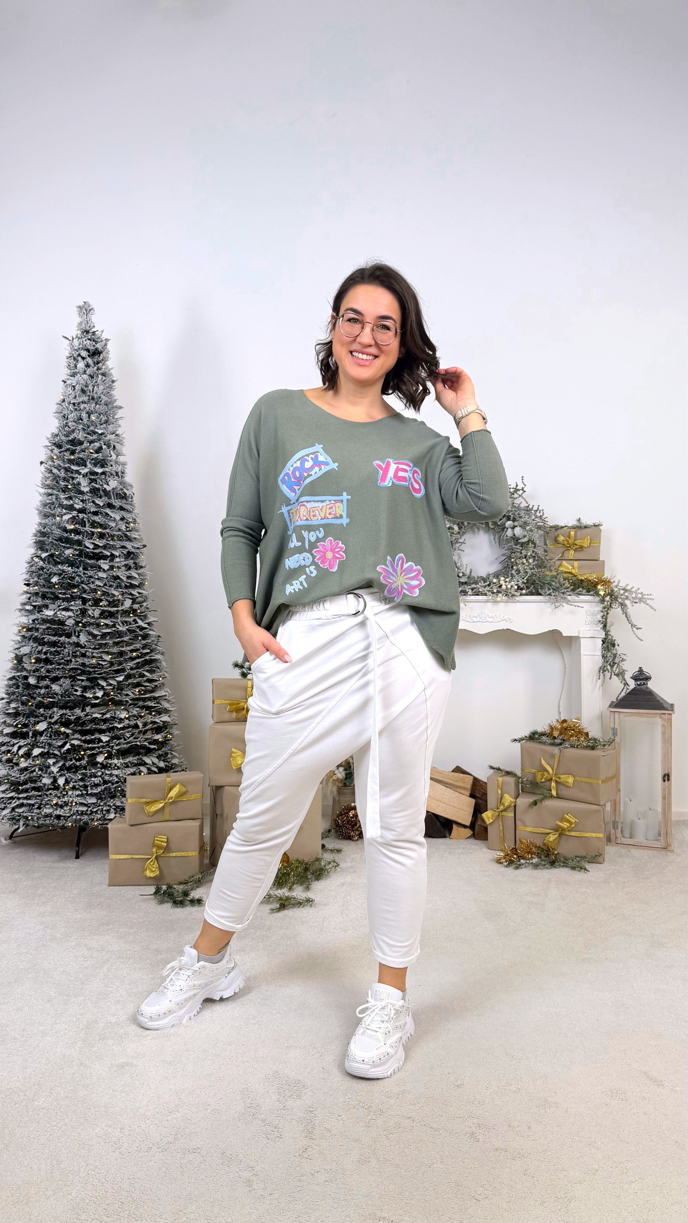 Pullover Comic Mood *Khaki*