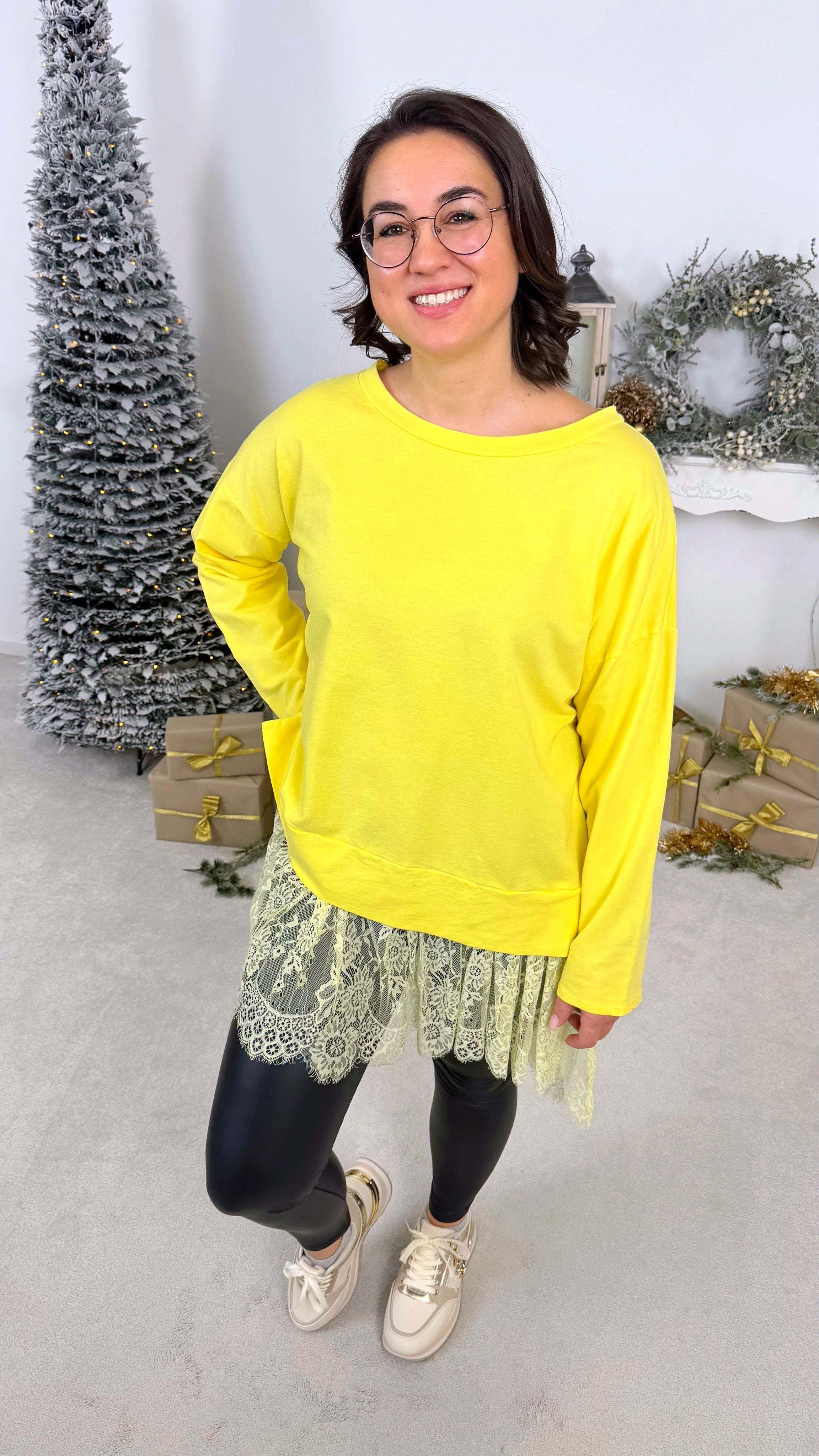 Longshirt Lace Beauty *Gelb*
