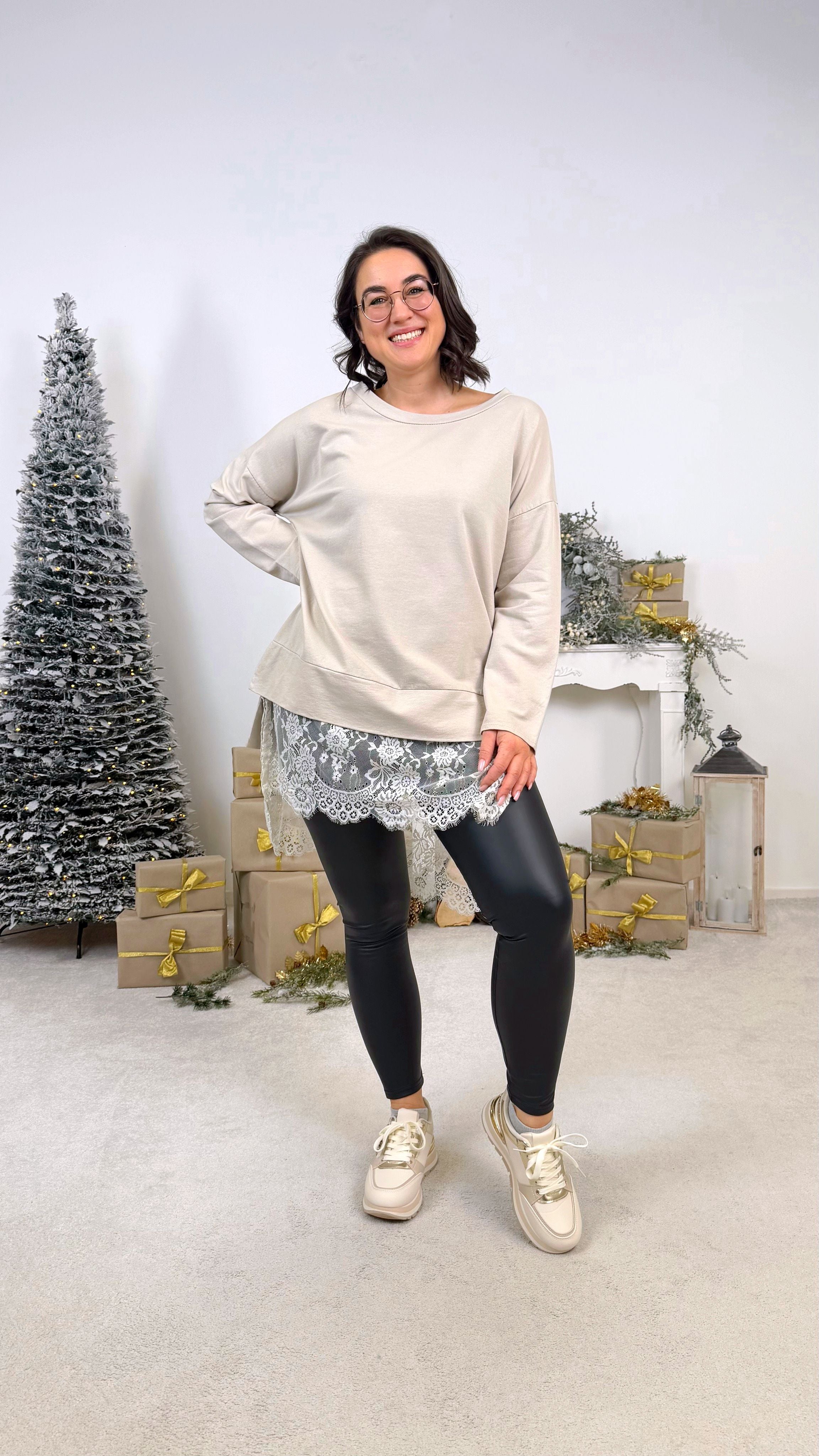 Longshirt Lace Beauty *Beige*