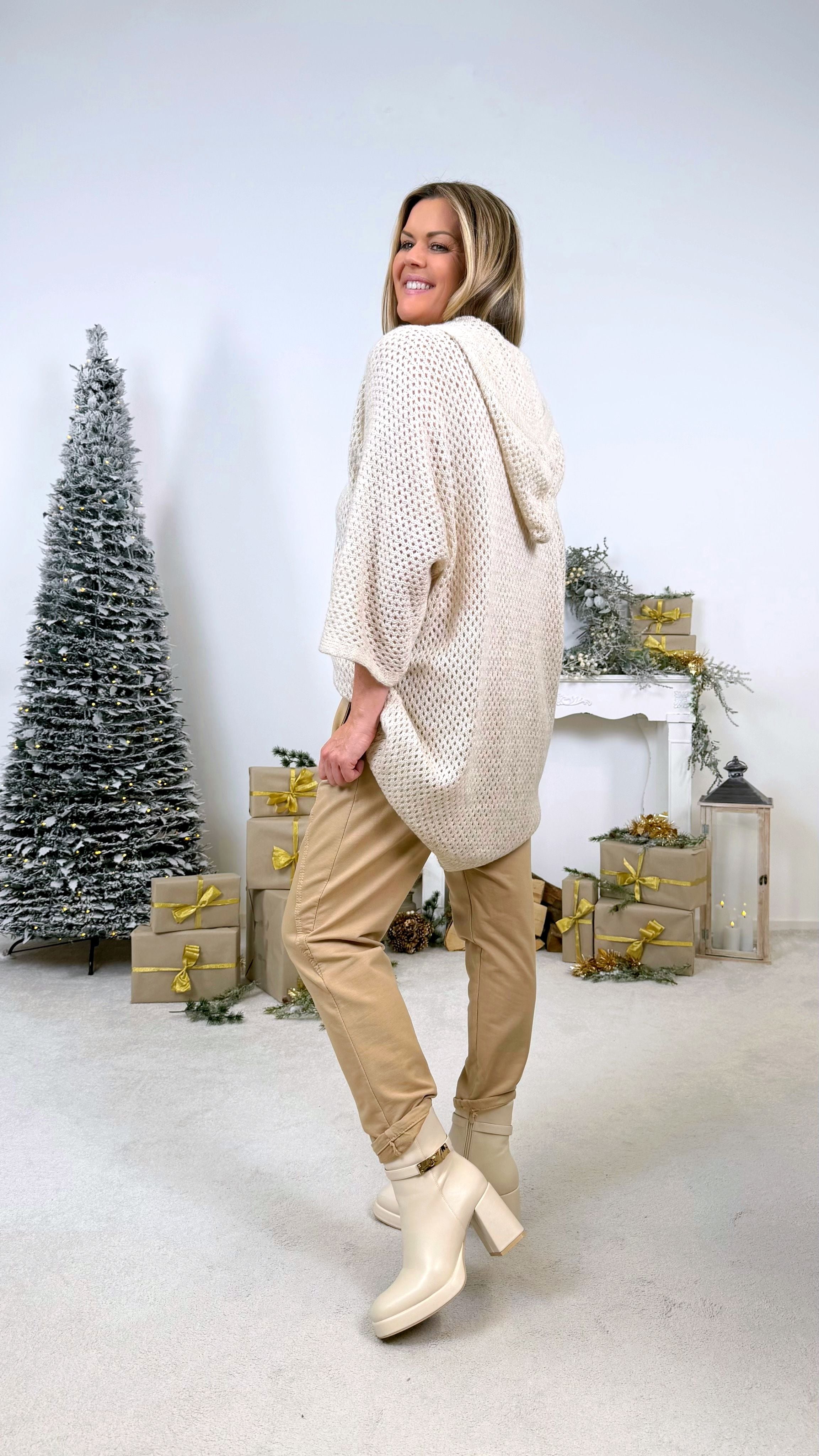 Strickhoodie Softness *Beige*