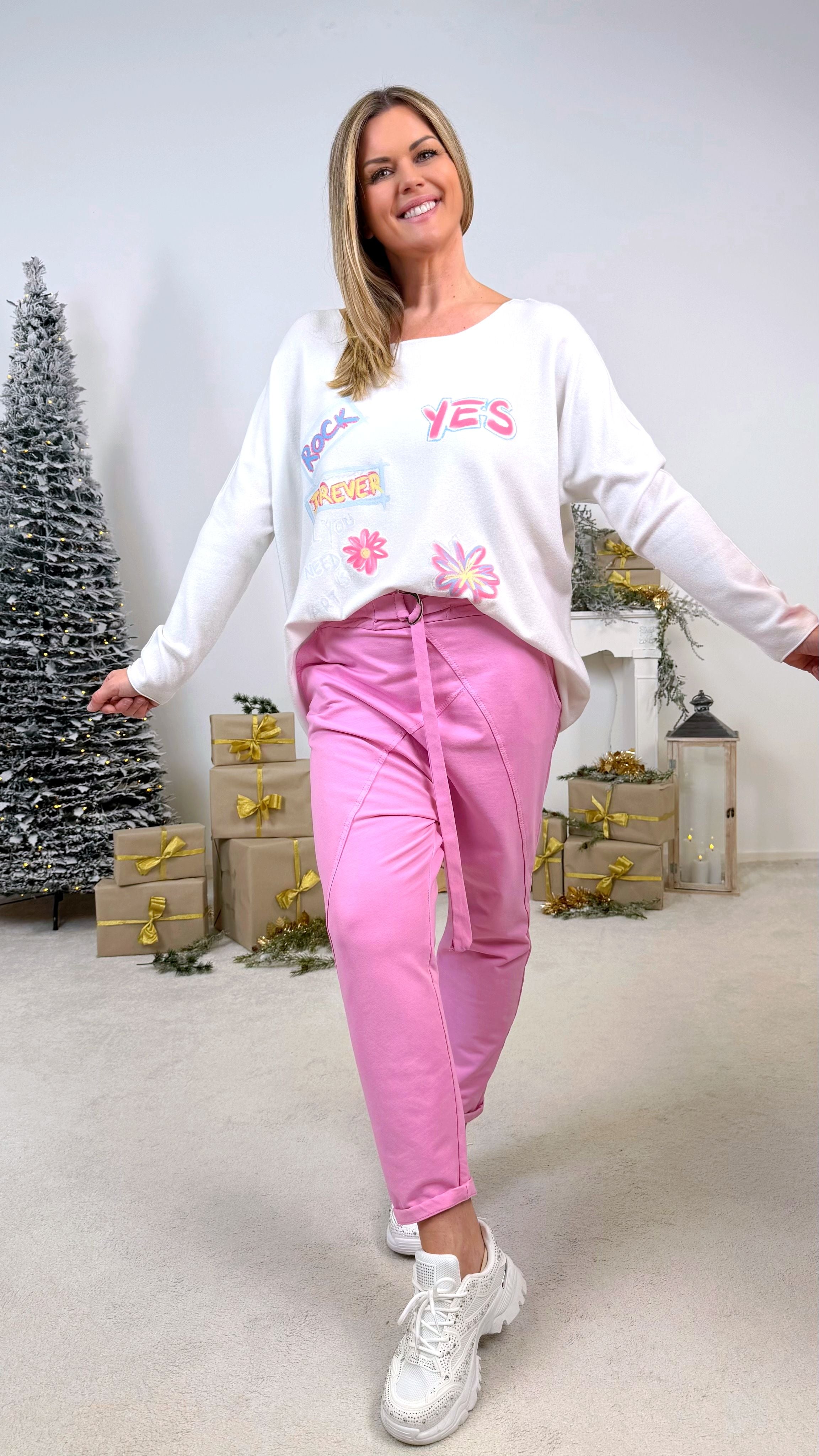 Pullover Comic Mood *Weiß*