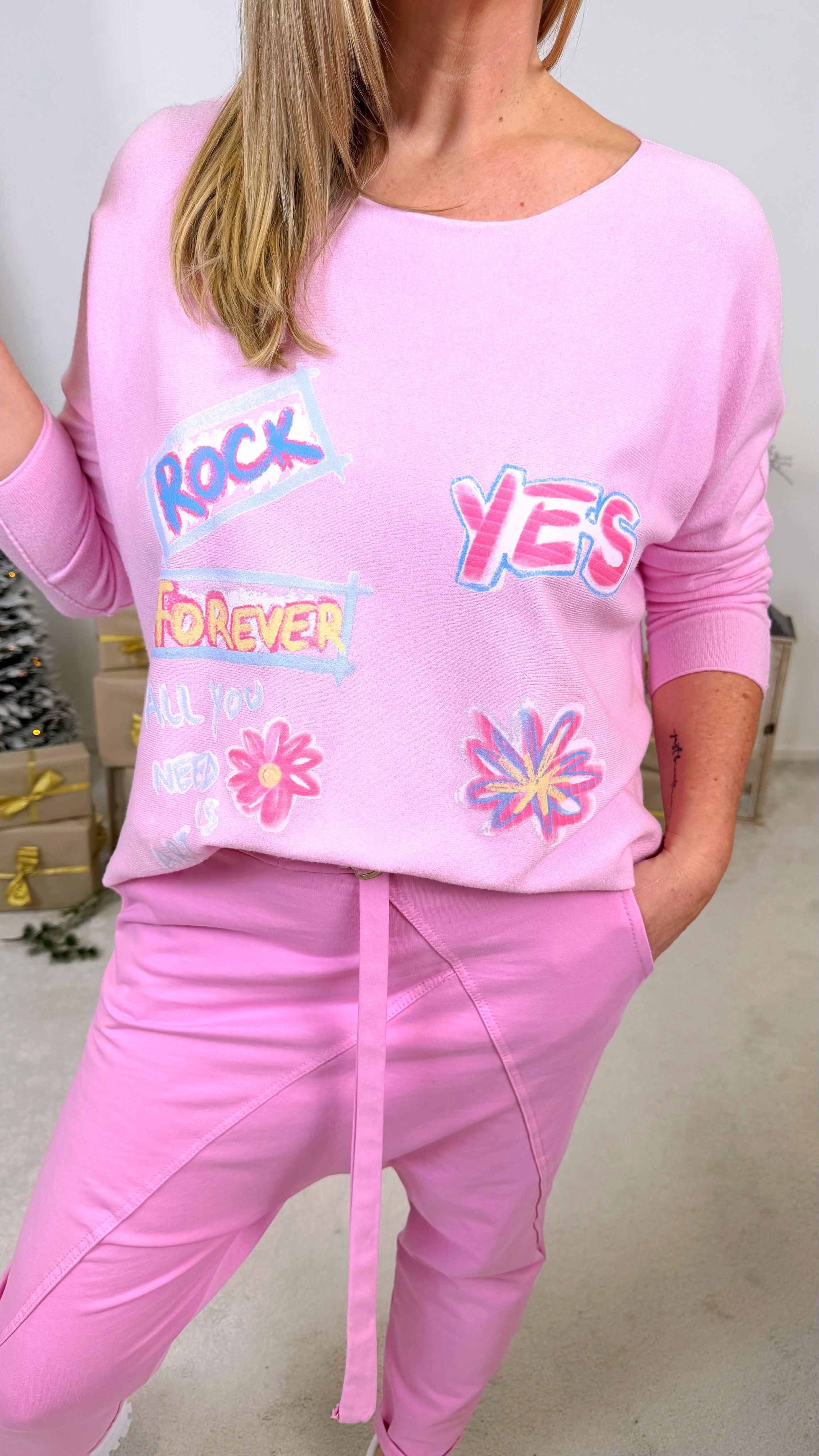 Pullover Comic Mood *Rosa*